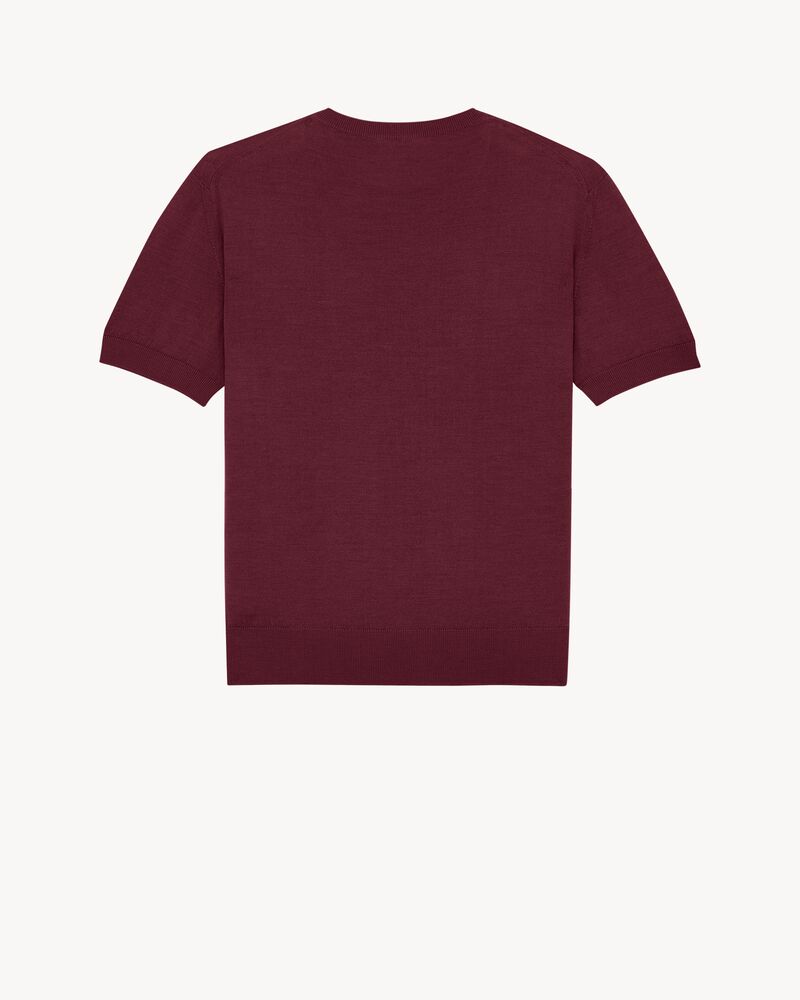 Pullover T-shirt in cashmere, lana e seta