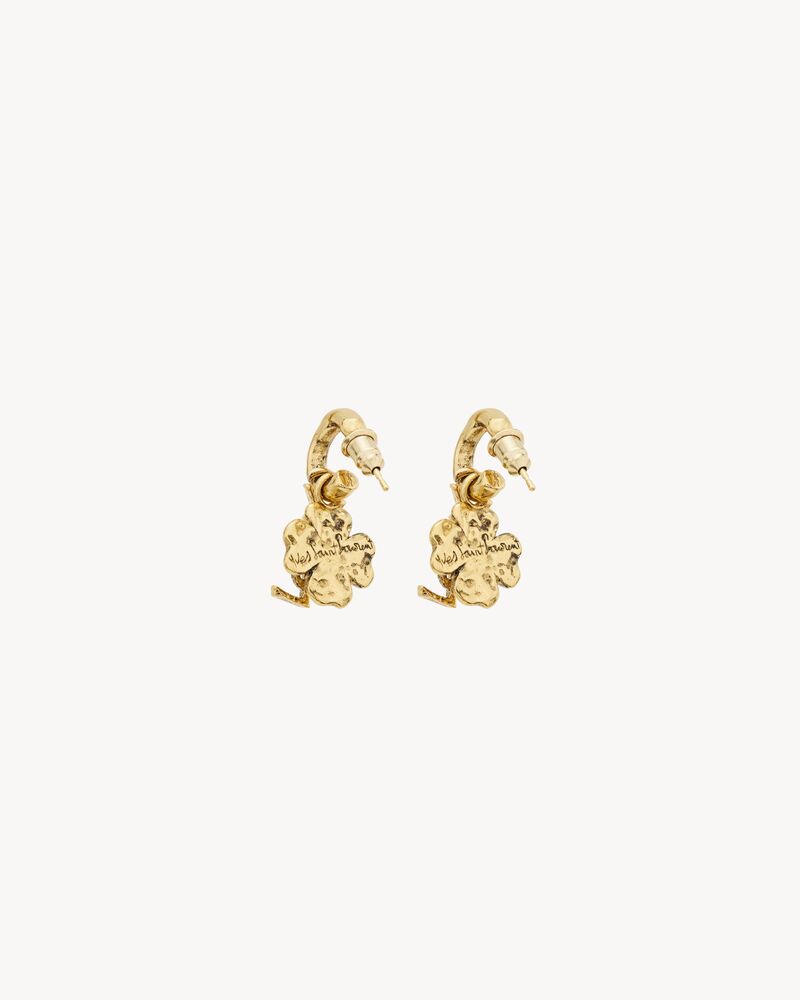 CASSANDRE lucky charm hoop earrings in metal