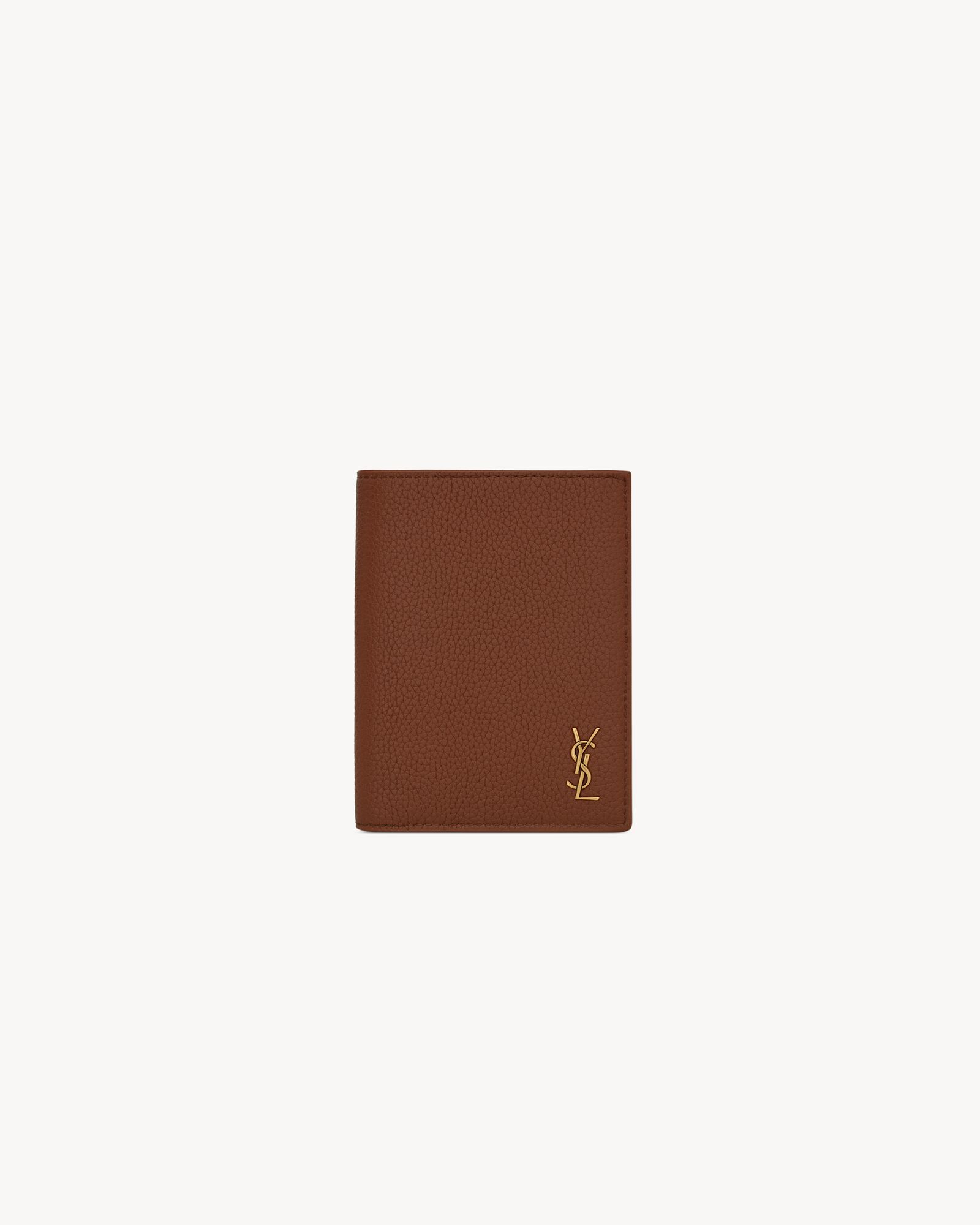 TINY CASSANDRE credit card wallet in grained leather — 847958DTI0W2126