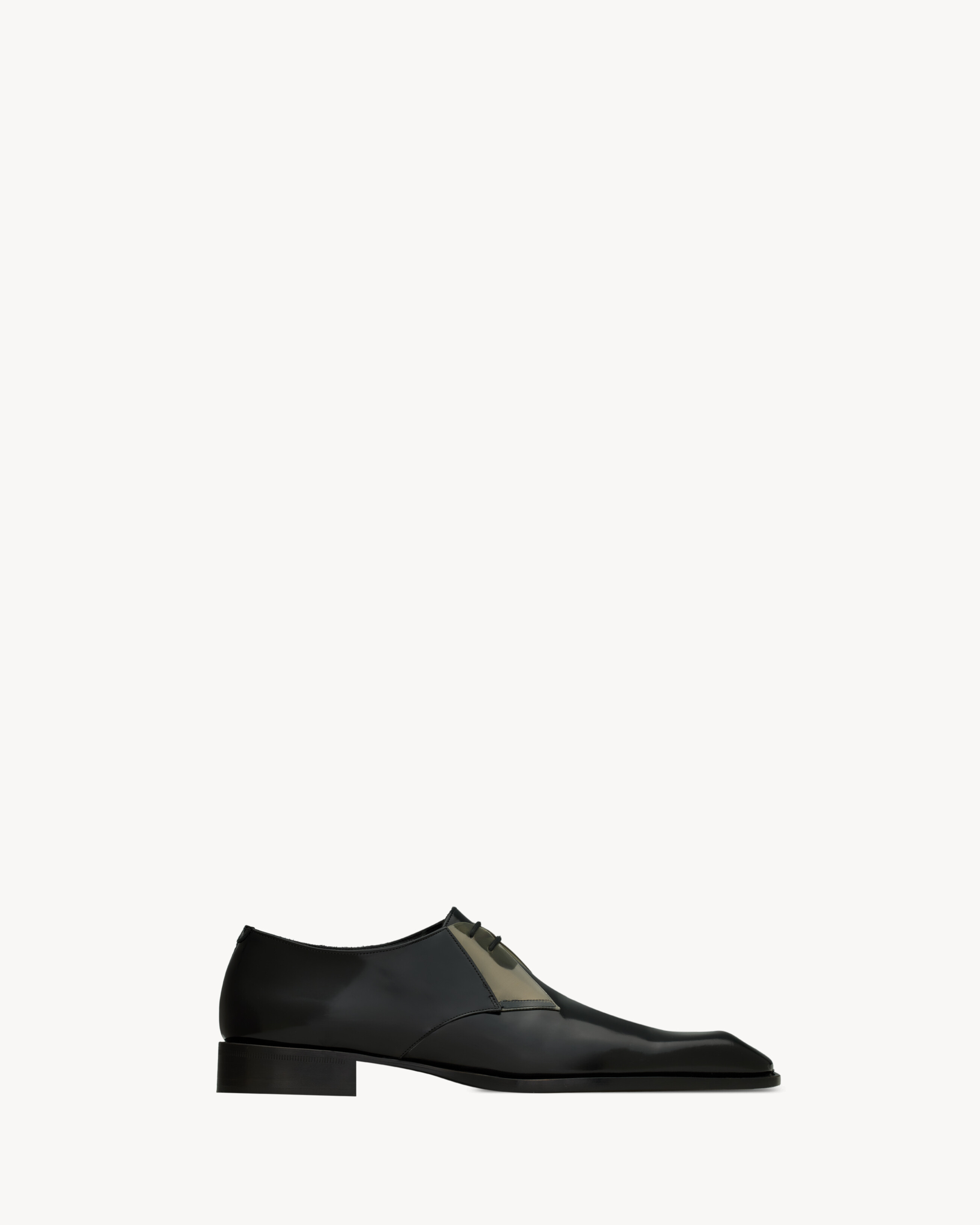 NICO derbies in glazed leather and TPU