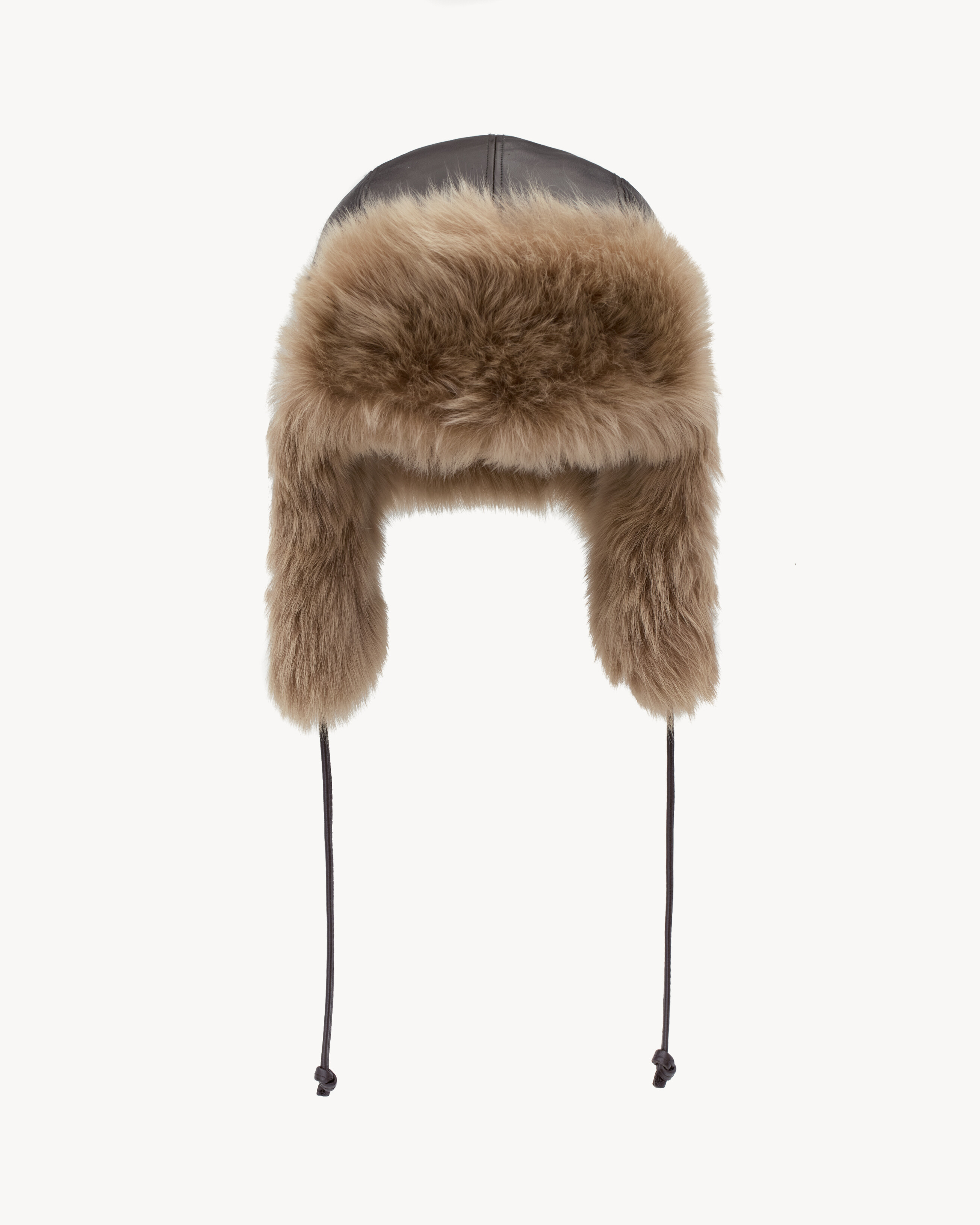 shearling trapper hat in lambskin