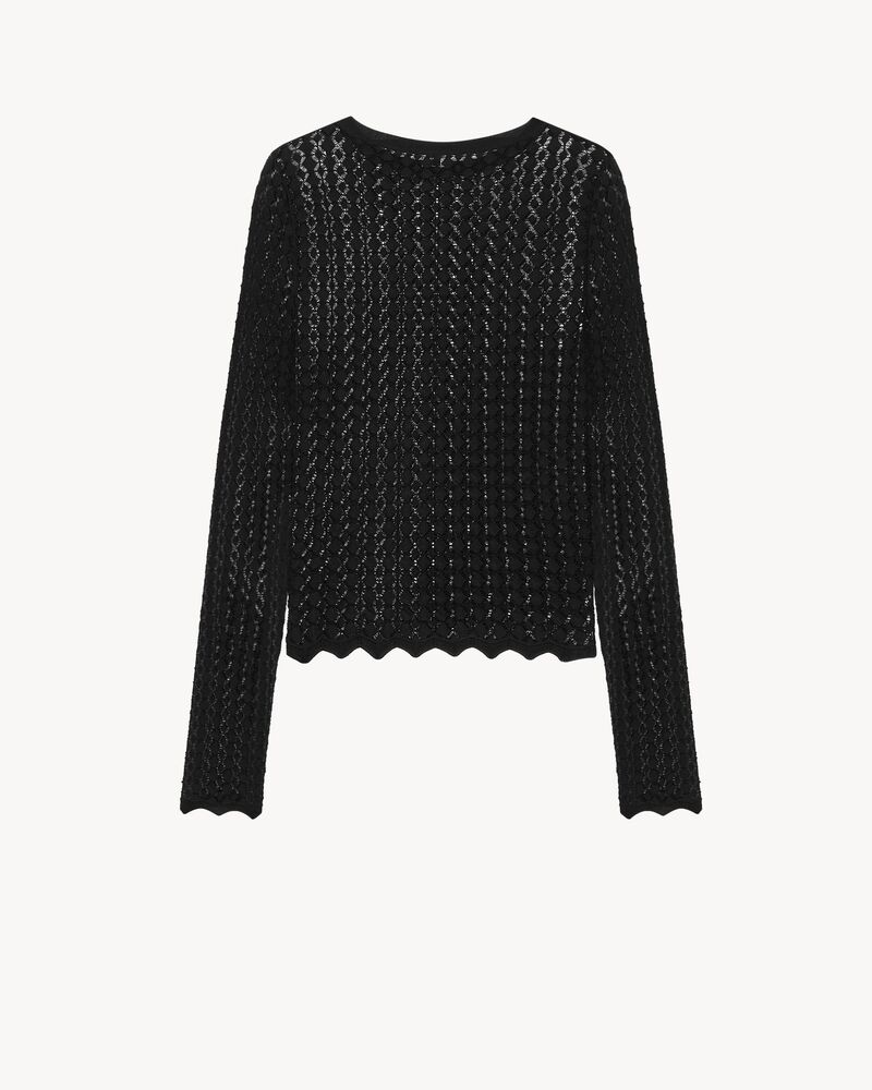 top in pointelle knit