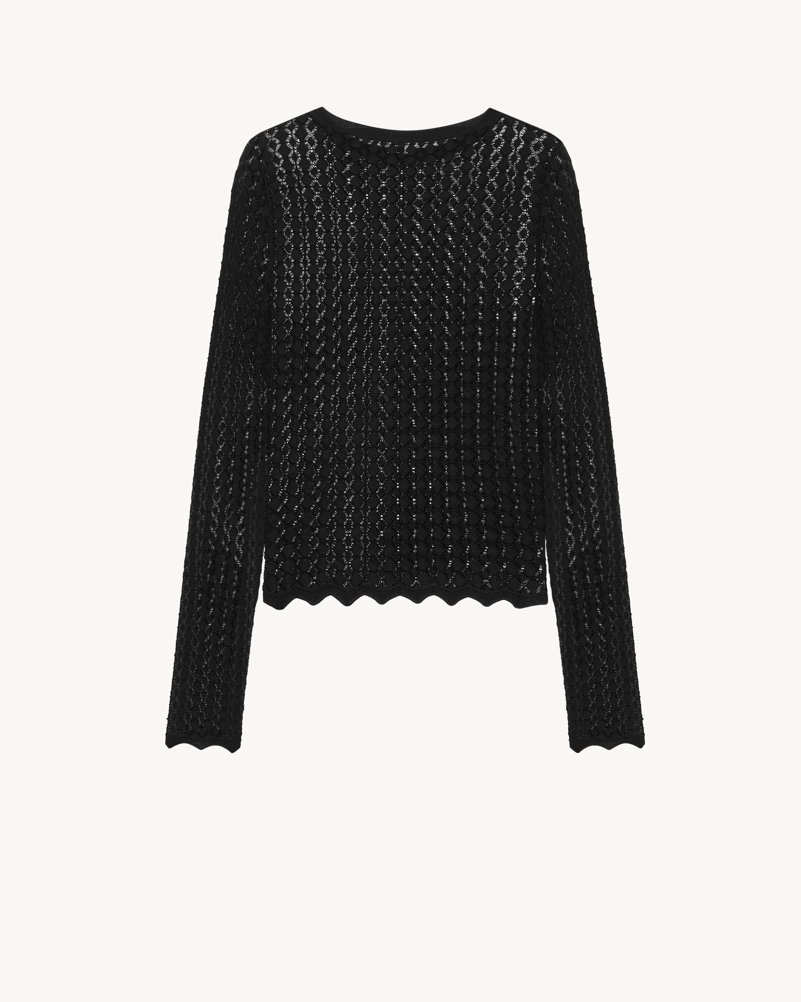 top in pointelle knit