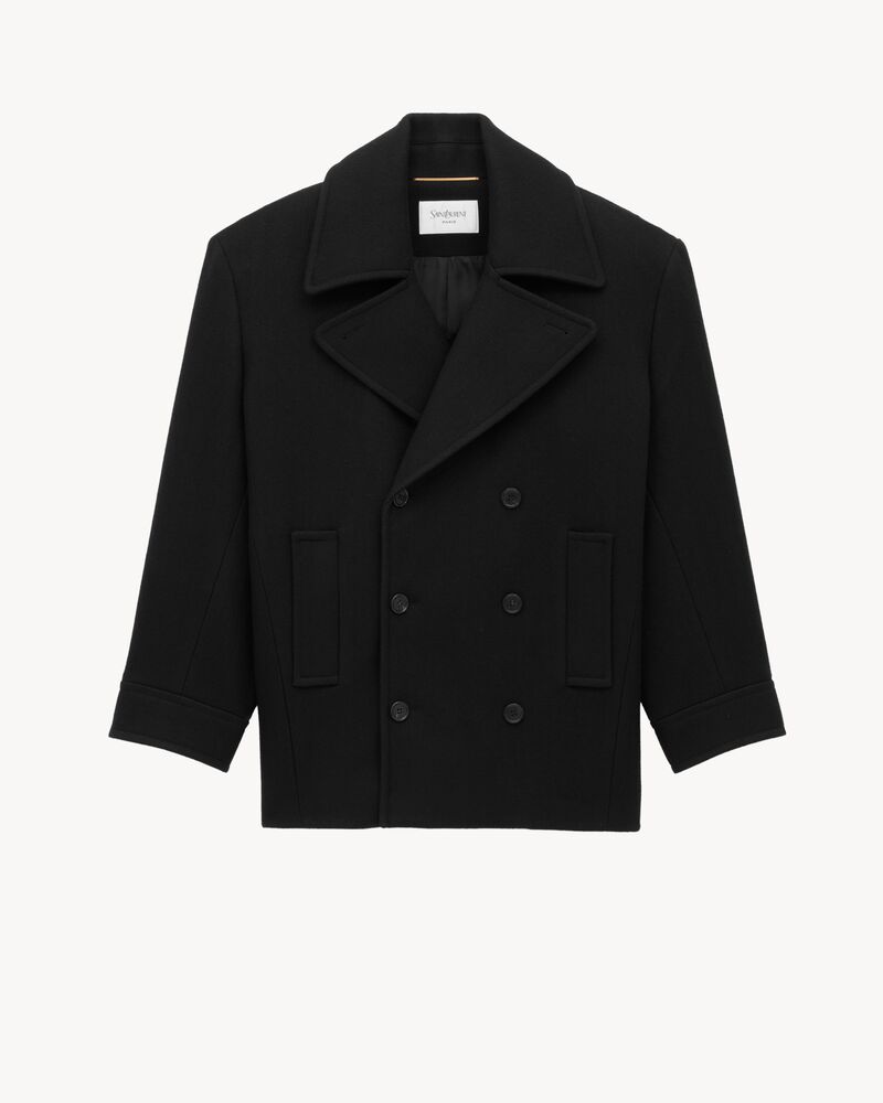 oversized peacoat in wool