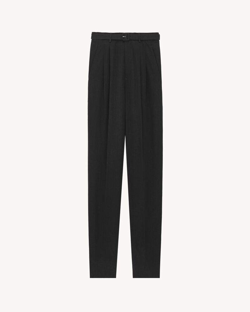 slim-fit pants in cotton poplin