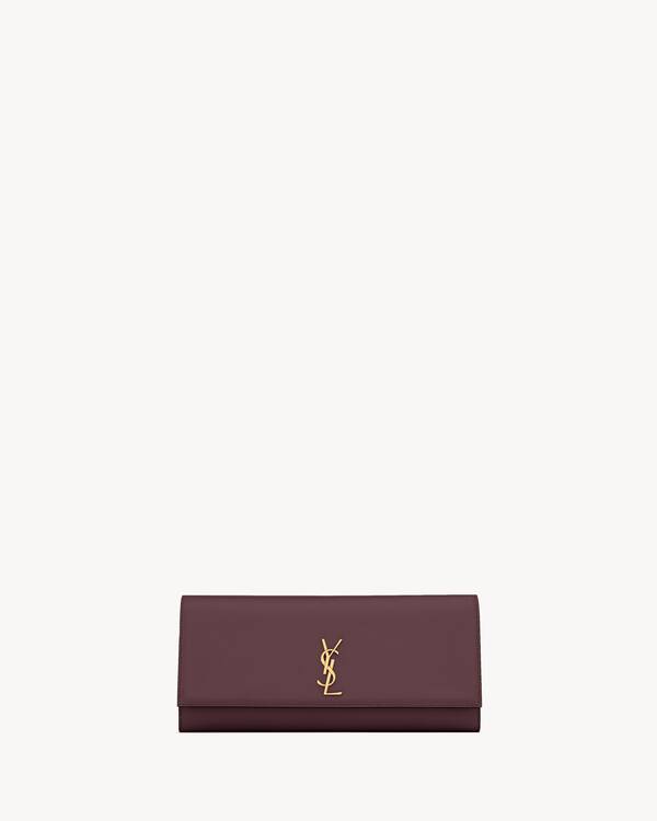 KATE clutch in patent leather in Bordeaux | Saint Laurent | YSL EN-FR