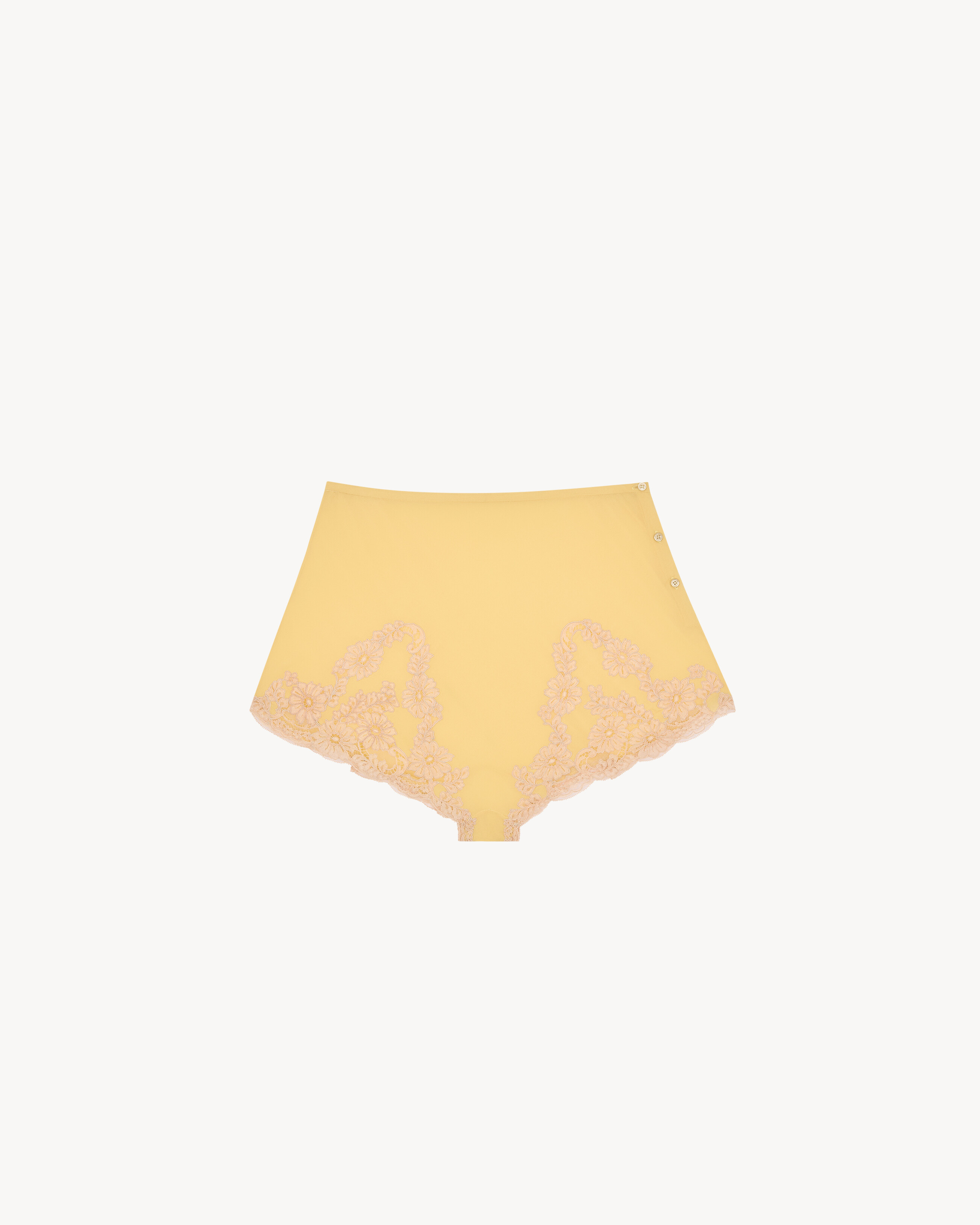 Abito in mussola mussola di crêpe di seta e pizzo