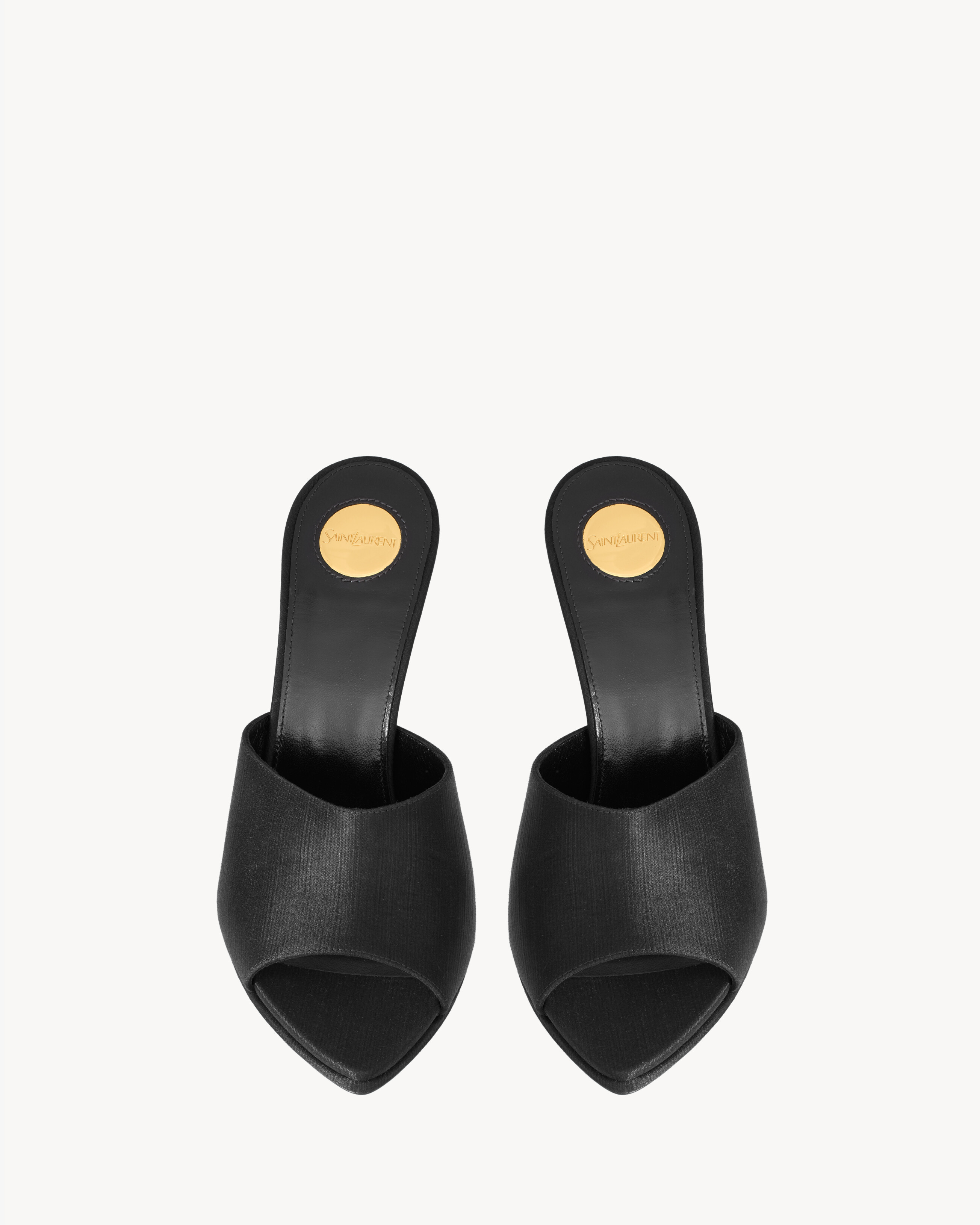 LEON mules in satin