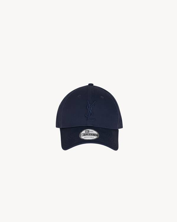 NEW ERA CASSANDRE CAP IN CANVAS in Blue | Saint Laurent | YSL EN-US