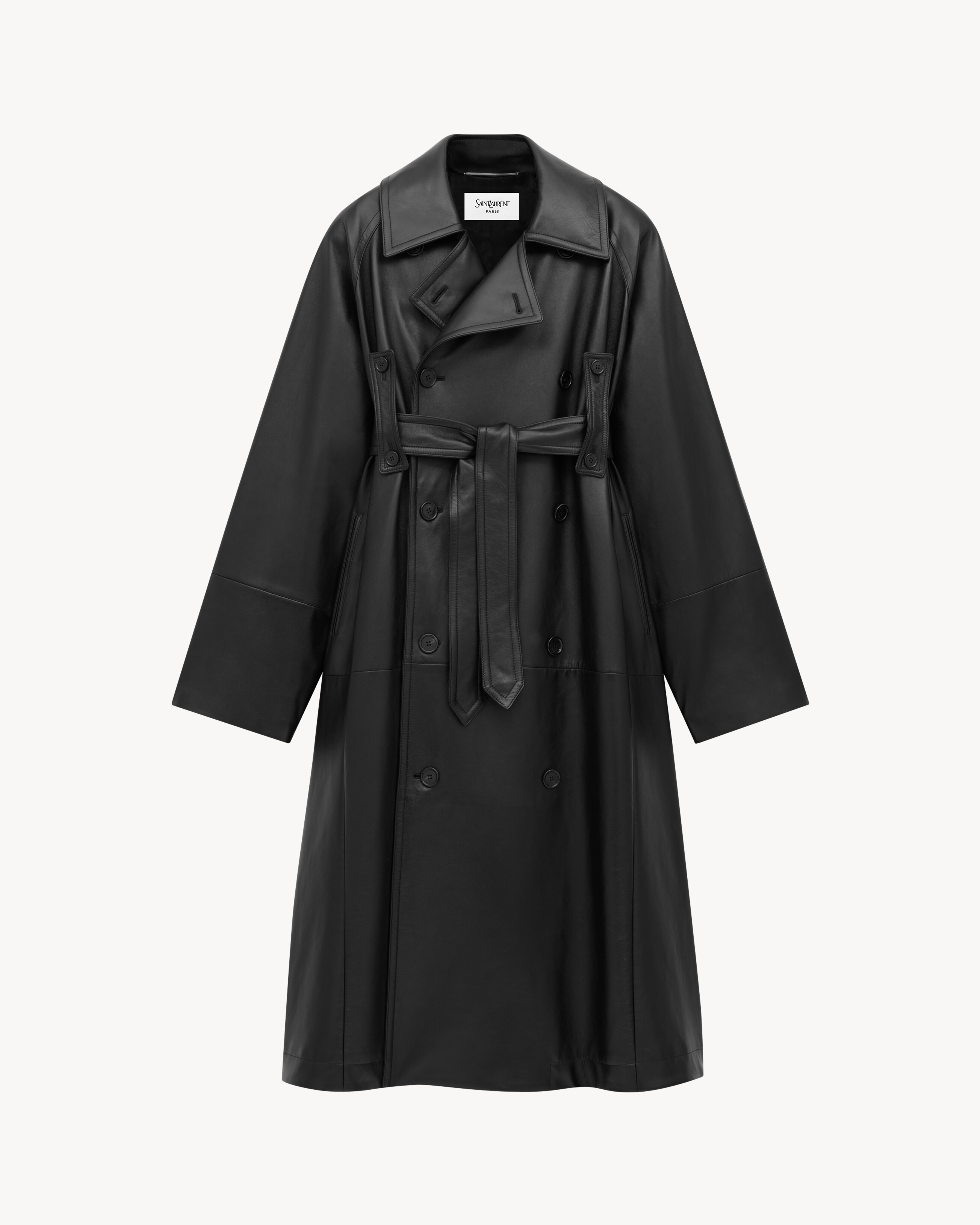 浸染小羊皮長款大衣