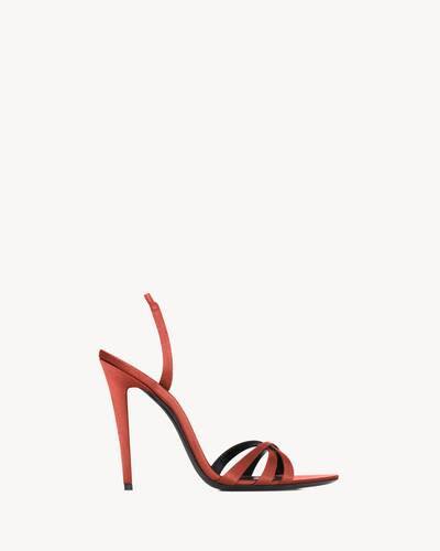 KATE sandals in python-embossed leather in Black | Saint Laurent