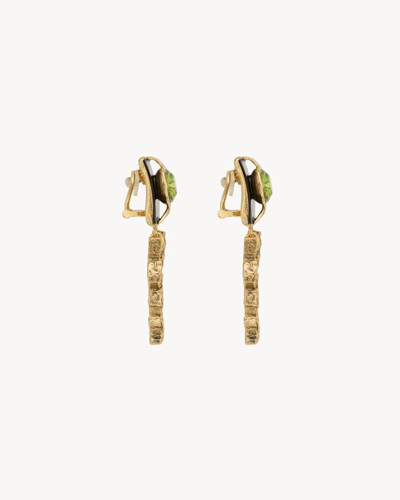 CASSANDRE pendant earrings in glass and enamel
