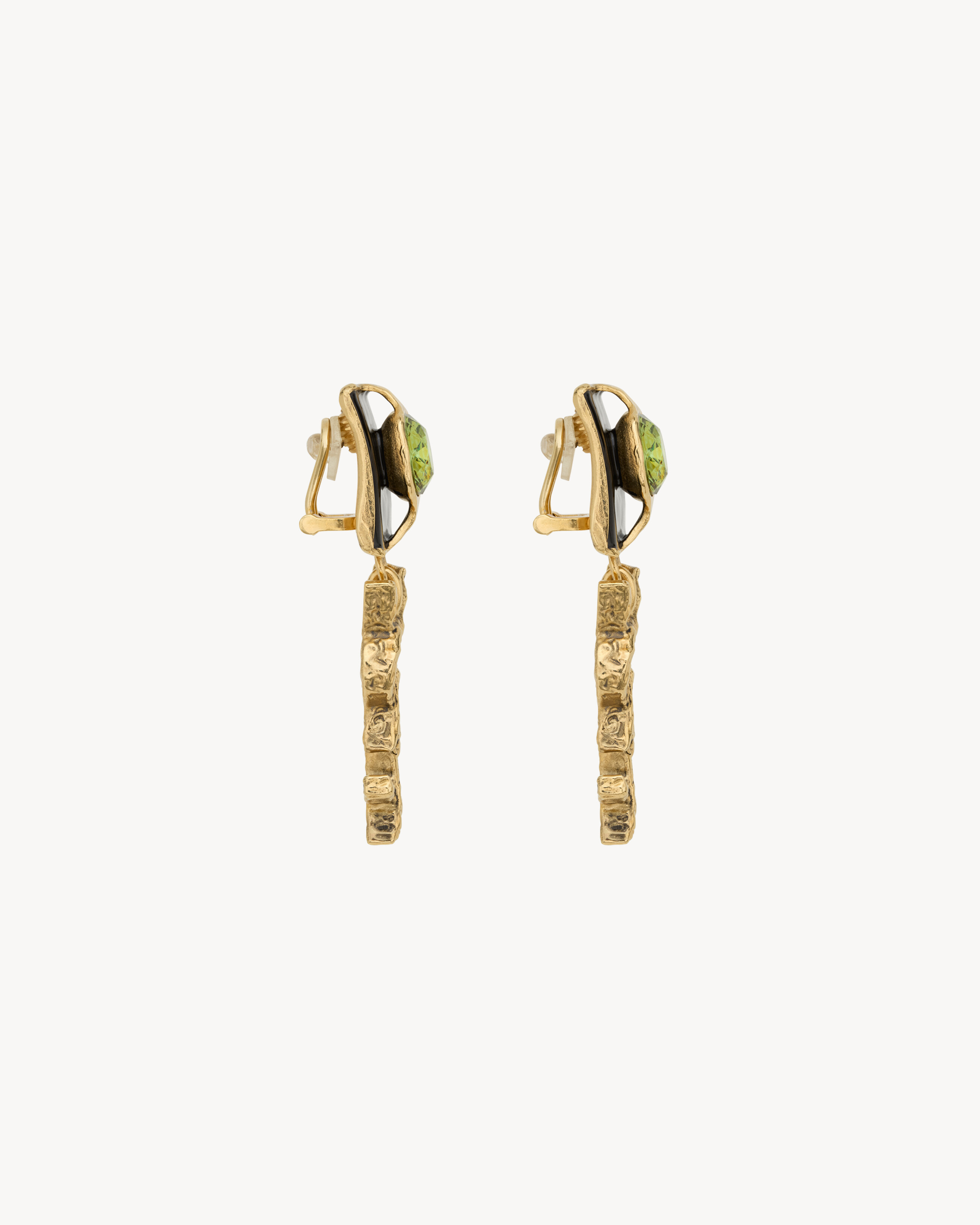 CASSANDRE pendant earrings in glass and enamel