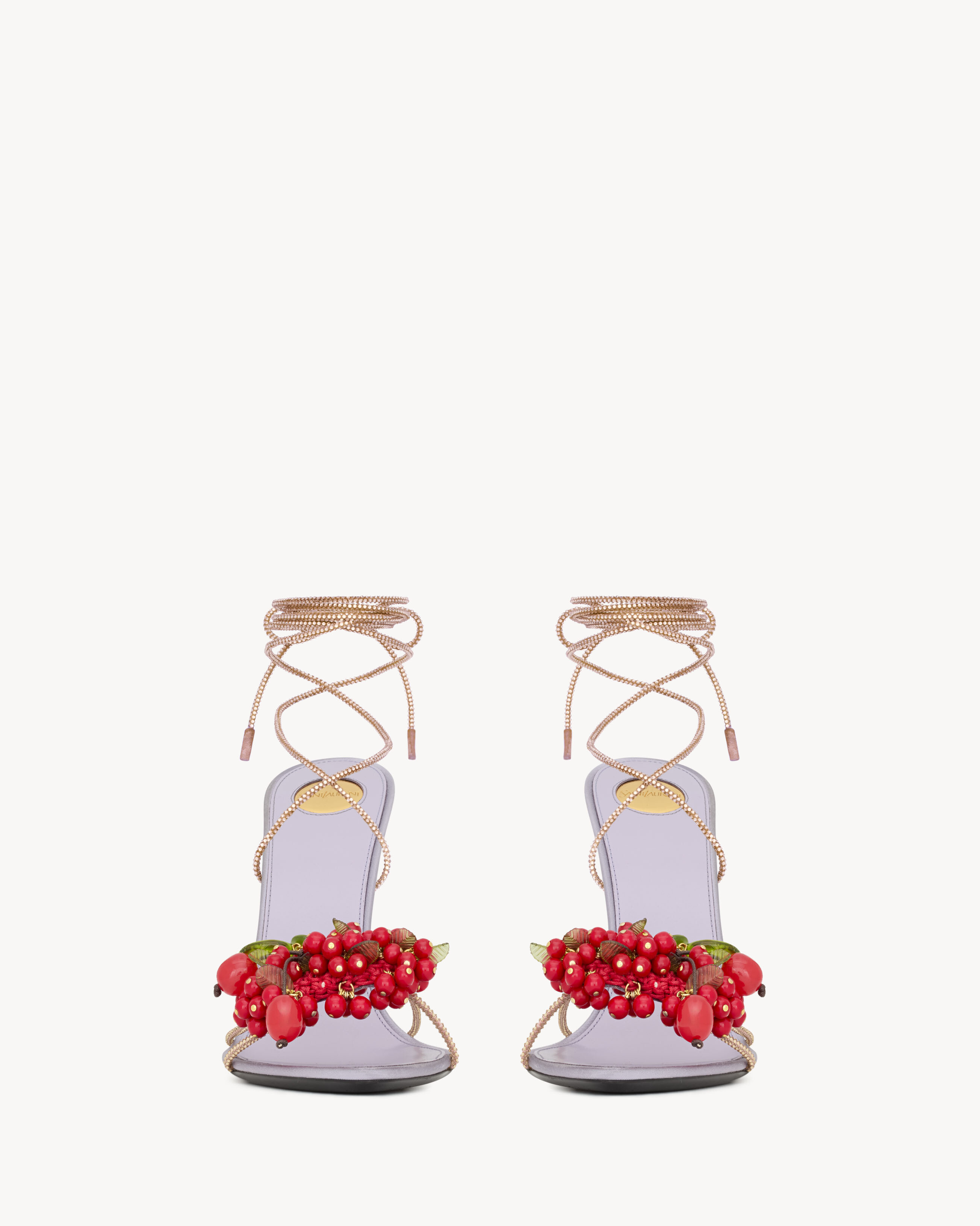 MON CHÉRI sandales en suède à strass