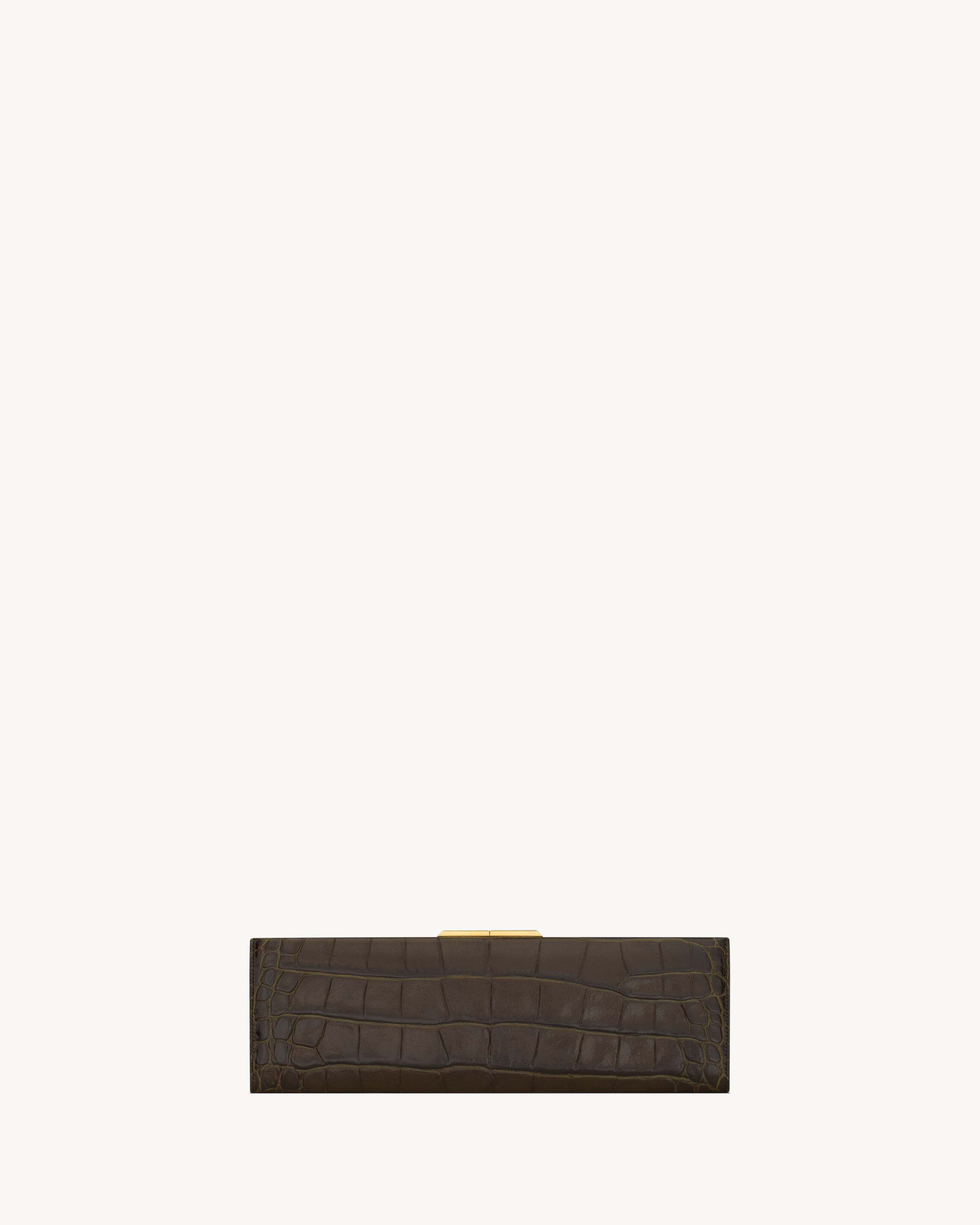 MIDNIGHT large clutch in alligator