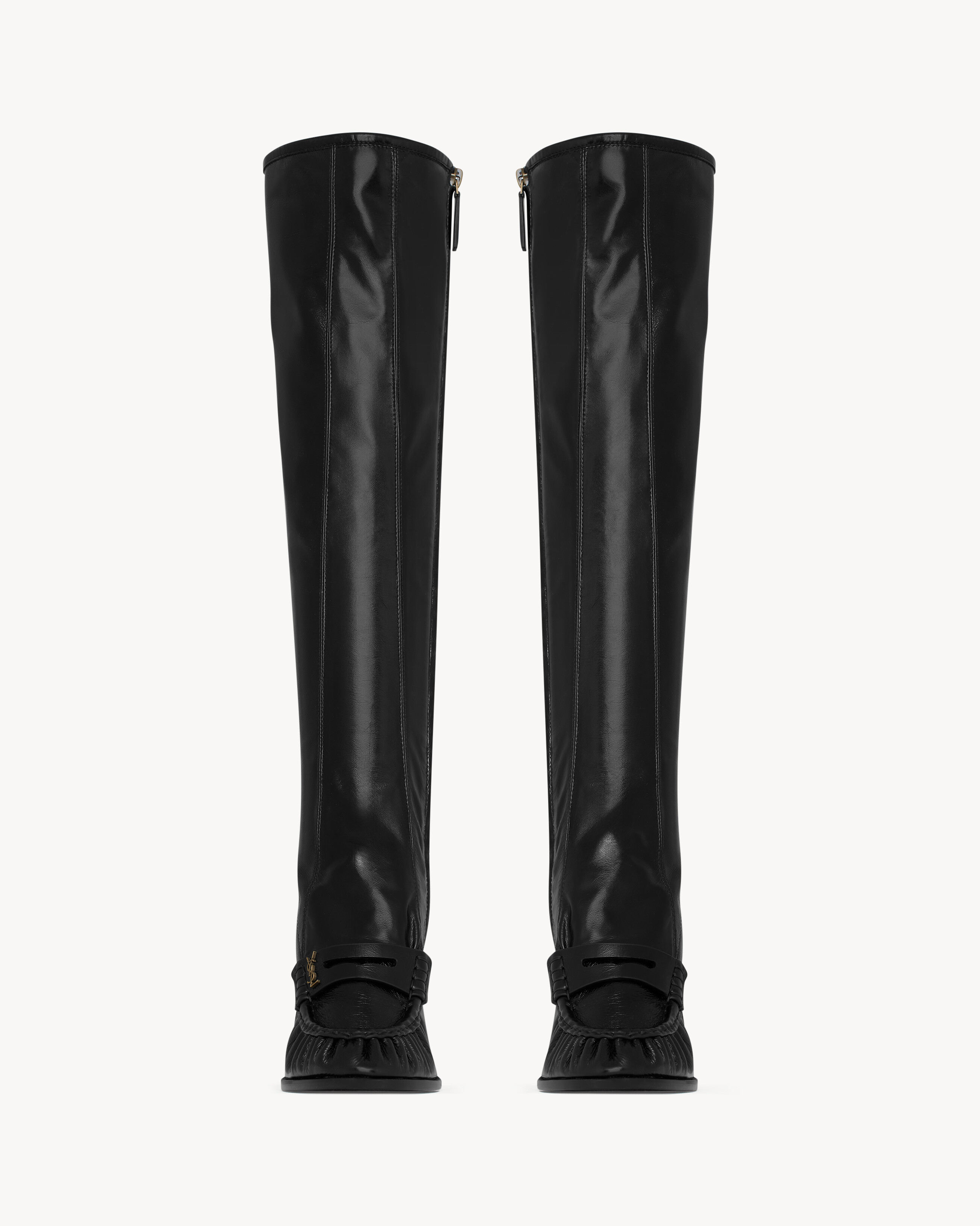 LE LOAFER boots in smooth leather in Black | Saint Laurent | YSL