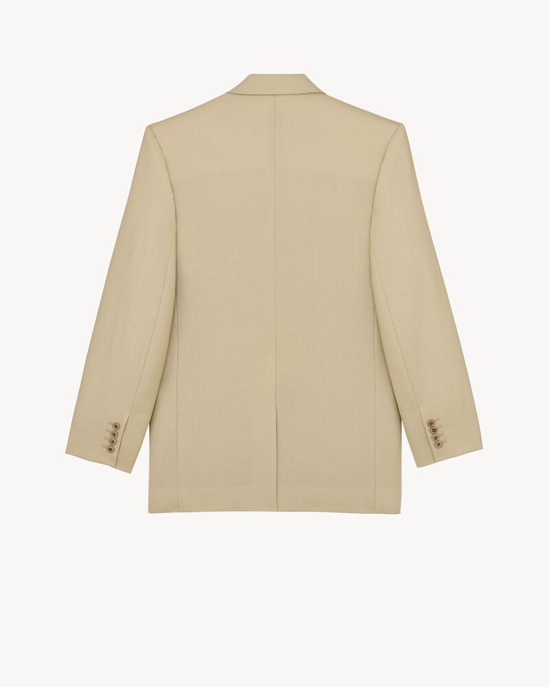 jacket in wool and silk canvas