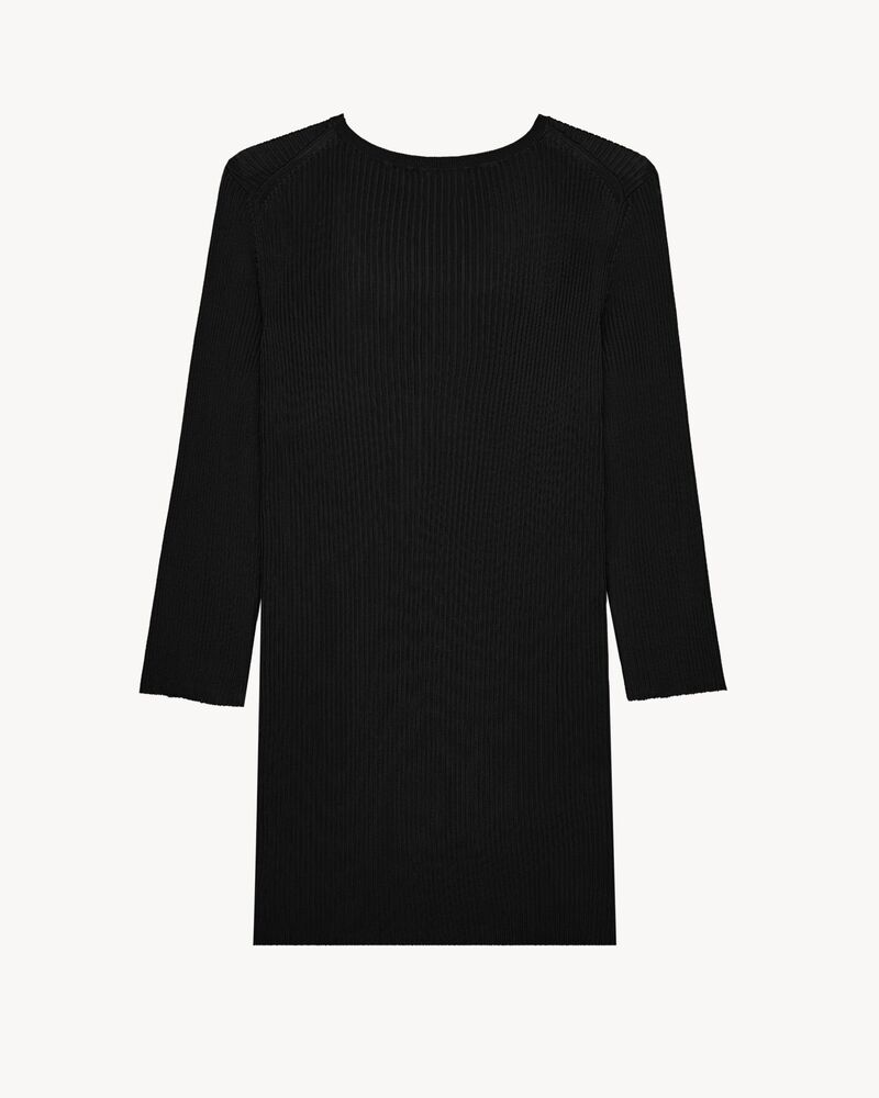 long sweater in ribbed knit