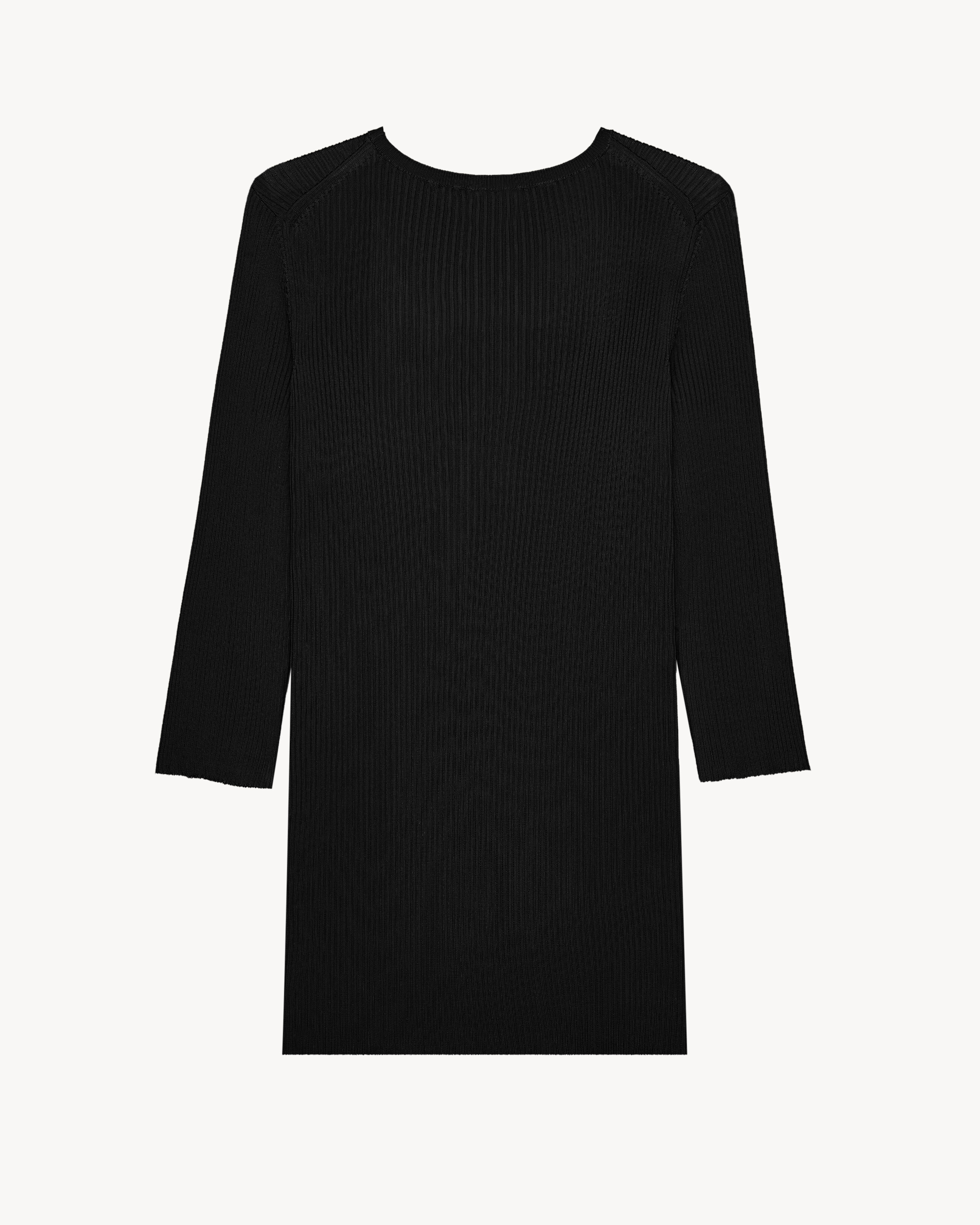 long sweater in ribbed knit