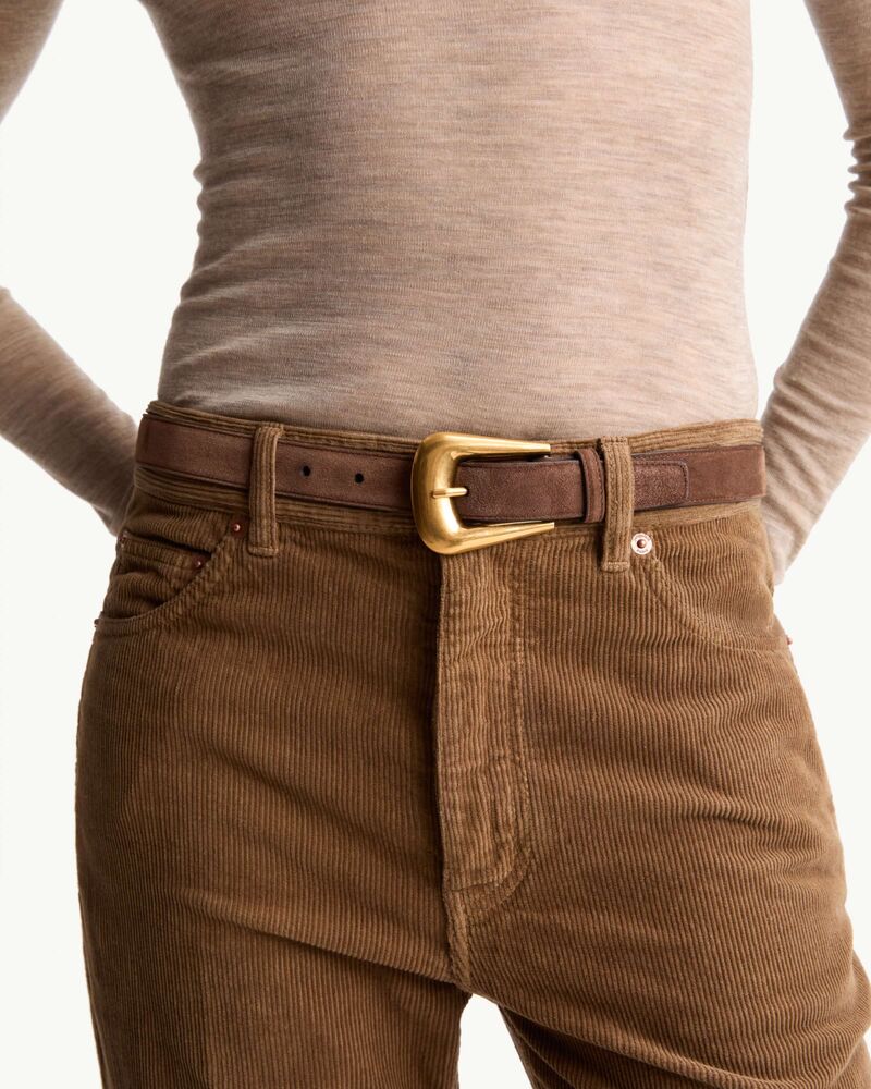 FOLK buckle belt in suede