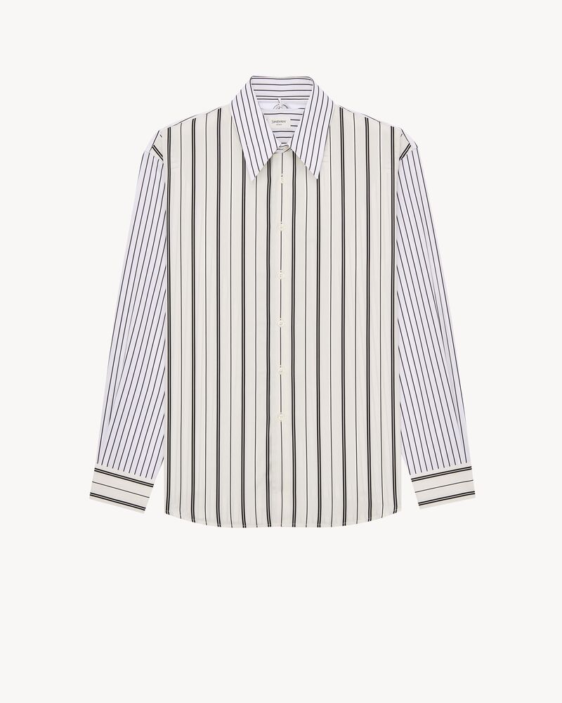 winchester shirt in sateen-stripe cotton poplin