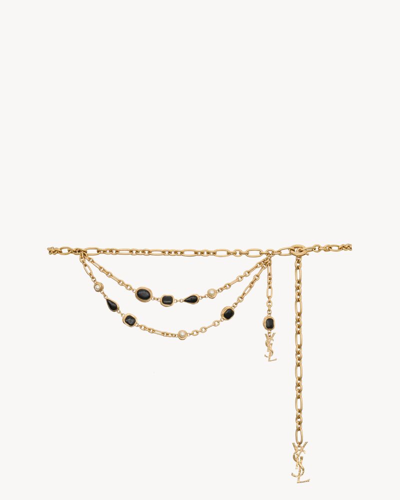 CASSANDRE ceinture chaîne en métal et résine