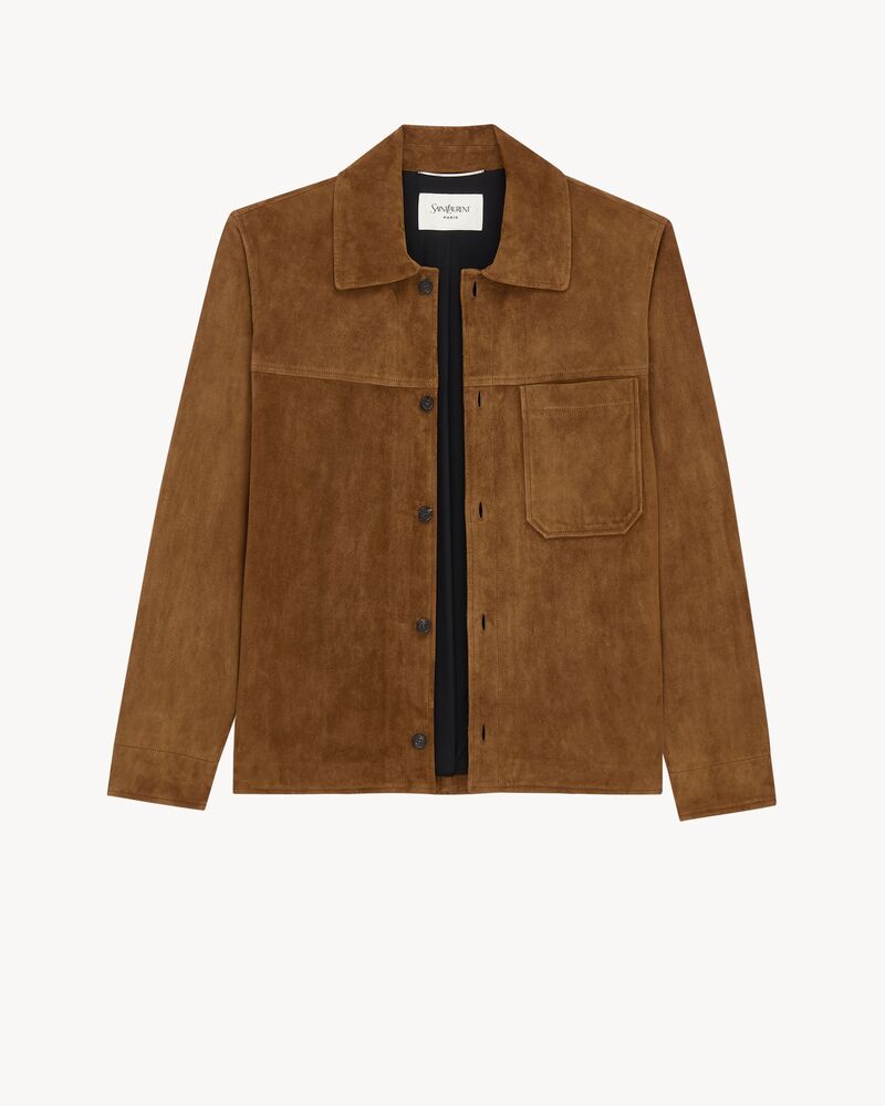 overshirt in suede