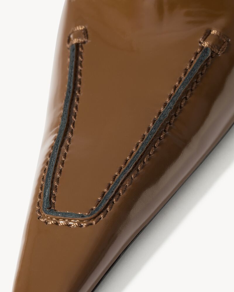 VOLTAIRE slingback pumps in glazed leather