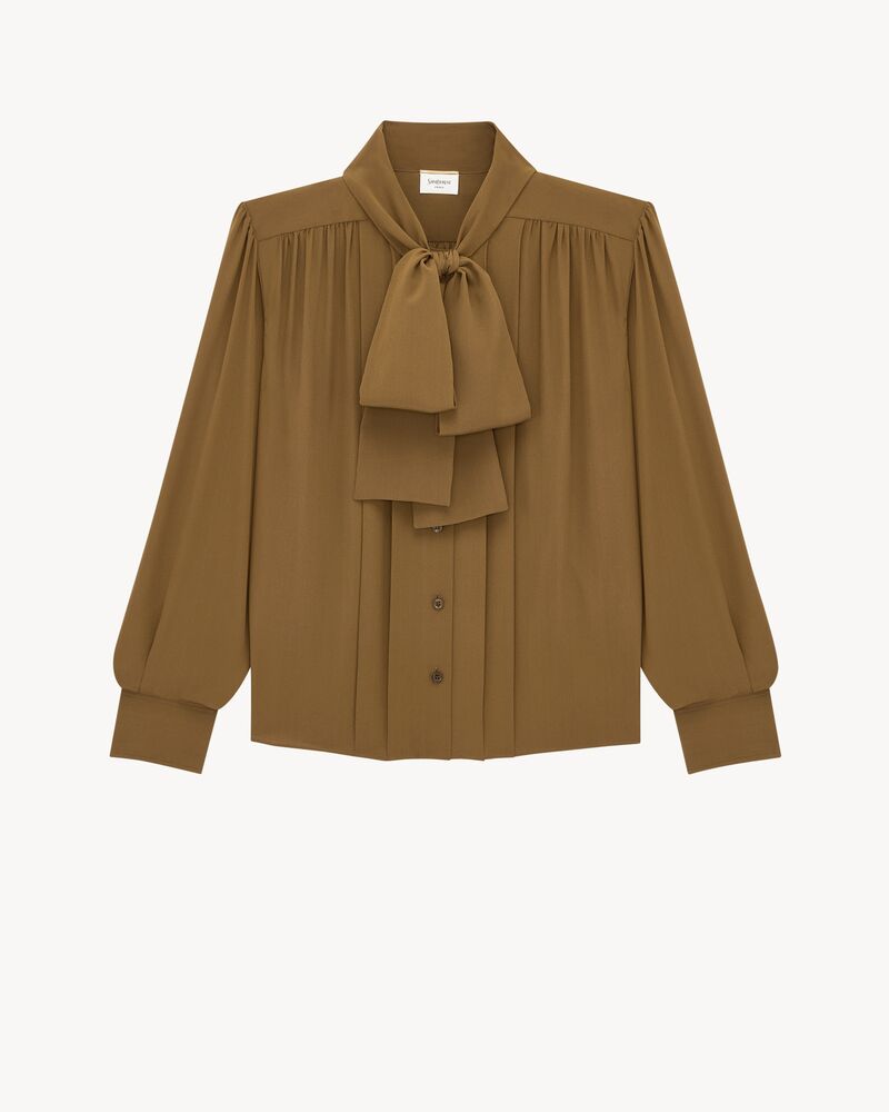 lavallière blouse in silk crepe de chine