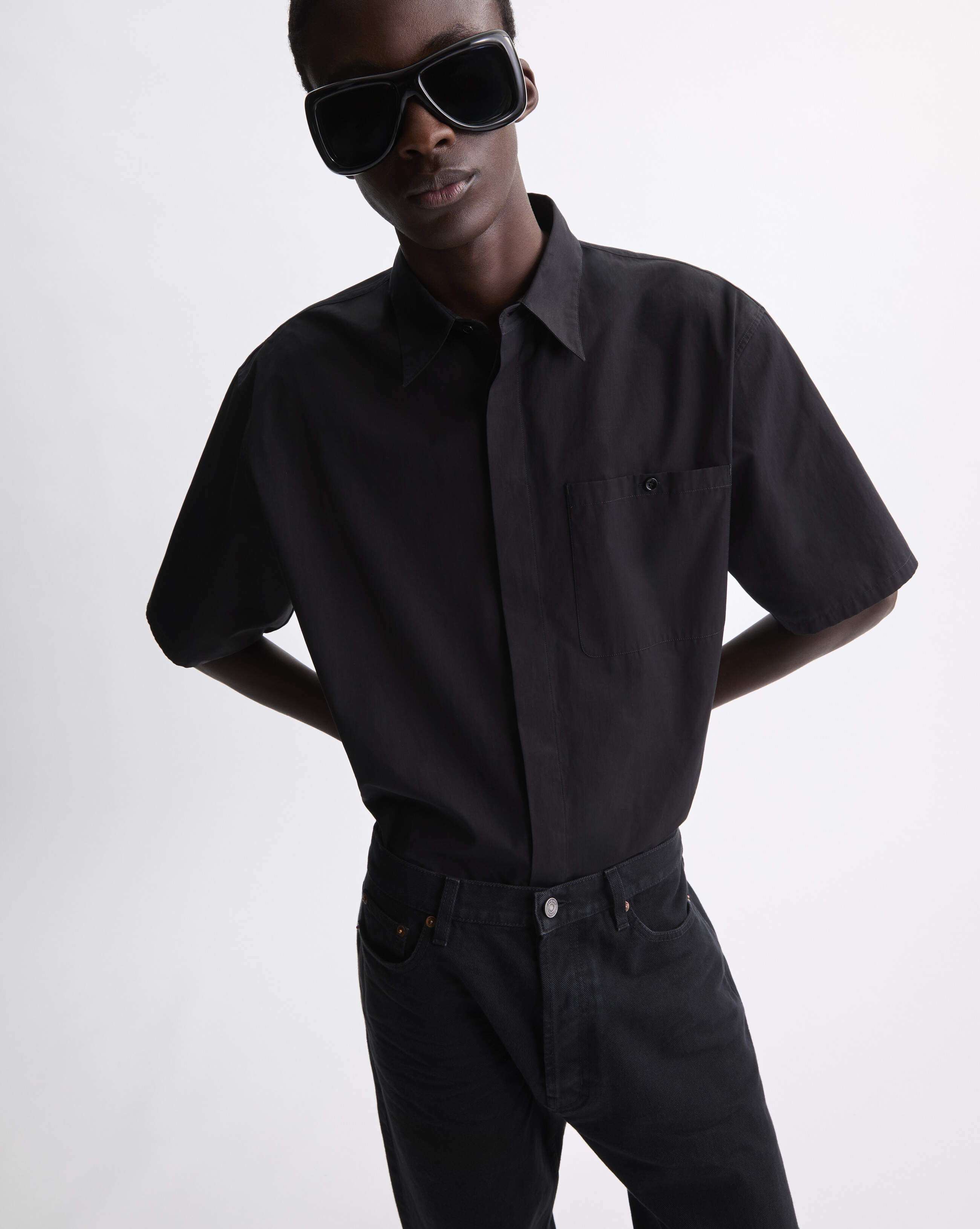 pajama shirt In cotton poplin