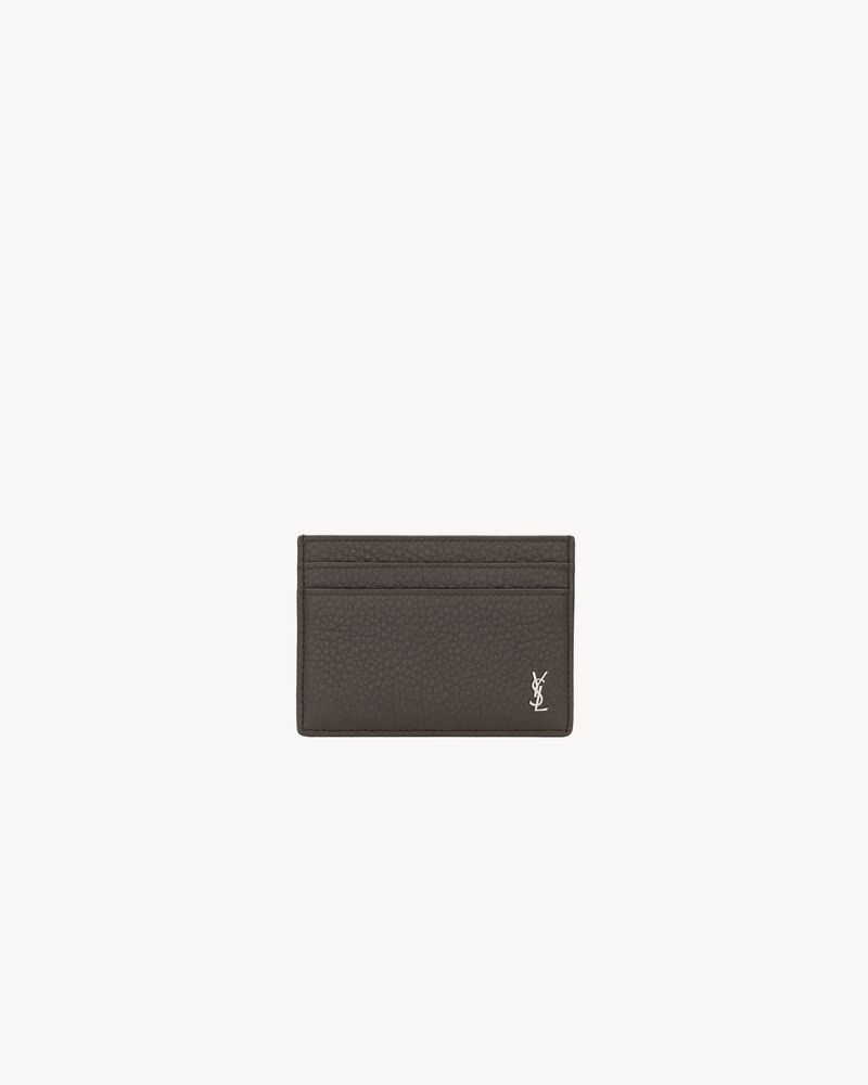 TINY CASSANDRE card case in grained leather