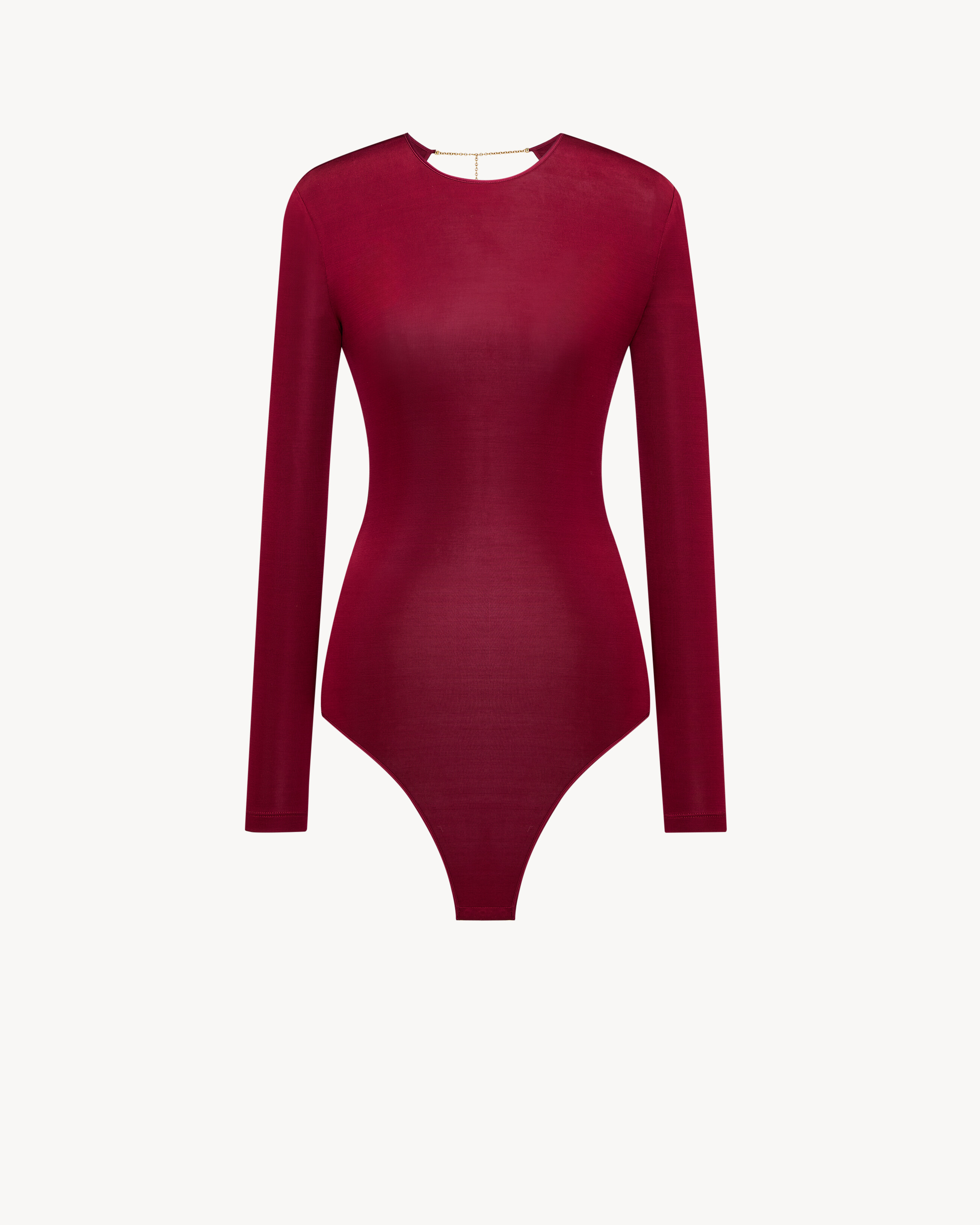 CASSANDRE backless bodysuit in jersey