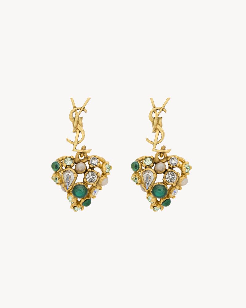 CASSANDRE crystal heart earrings