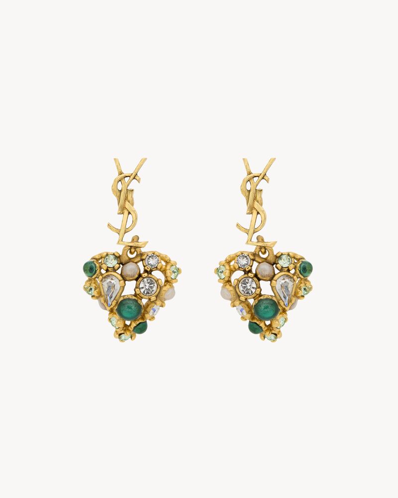 CASSANDRE crystal heart earrings