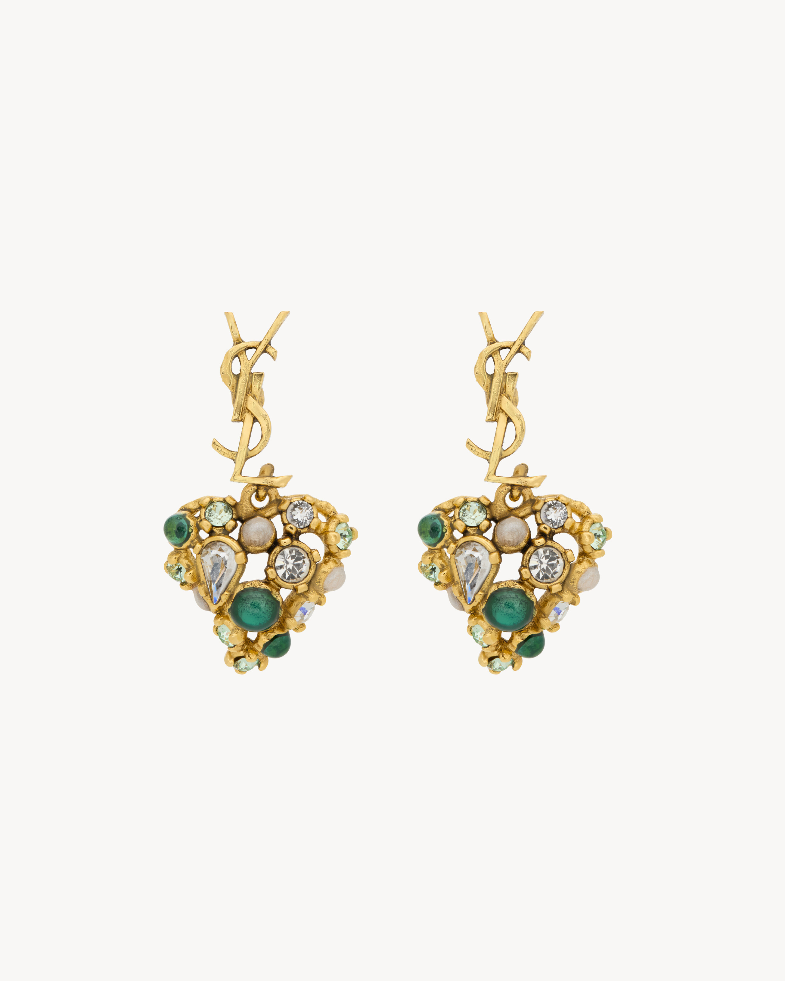 CASSANDRE crystal heart earrings