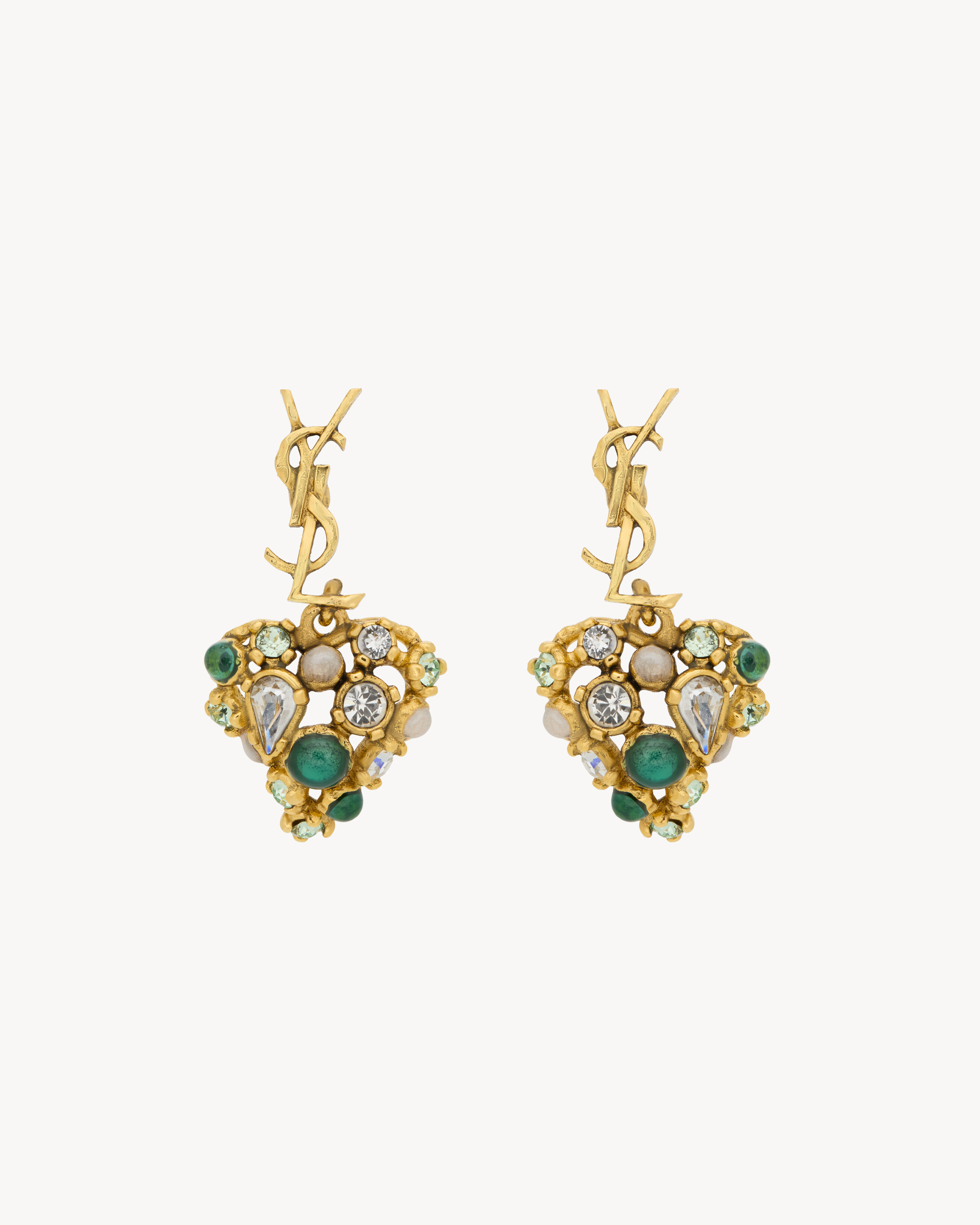 Pendientes de corazón de cristal Cassandre