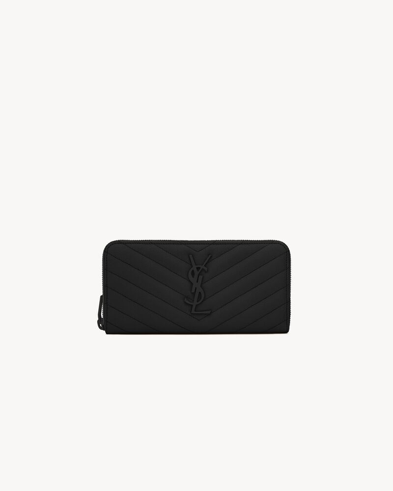 CASSANDRE MATELASSÉ Cartera con cremallera integral de piel repujada grain de poudre