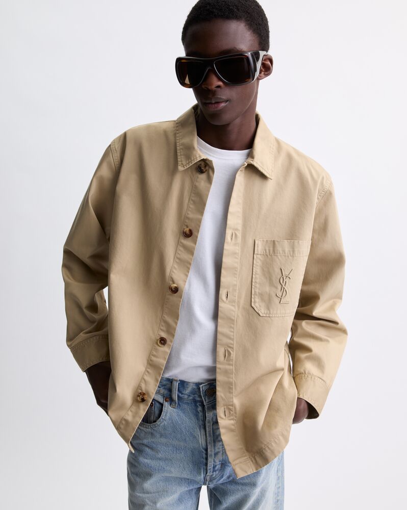 CASSANDRE overshirt in cotton linen gabardine