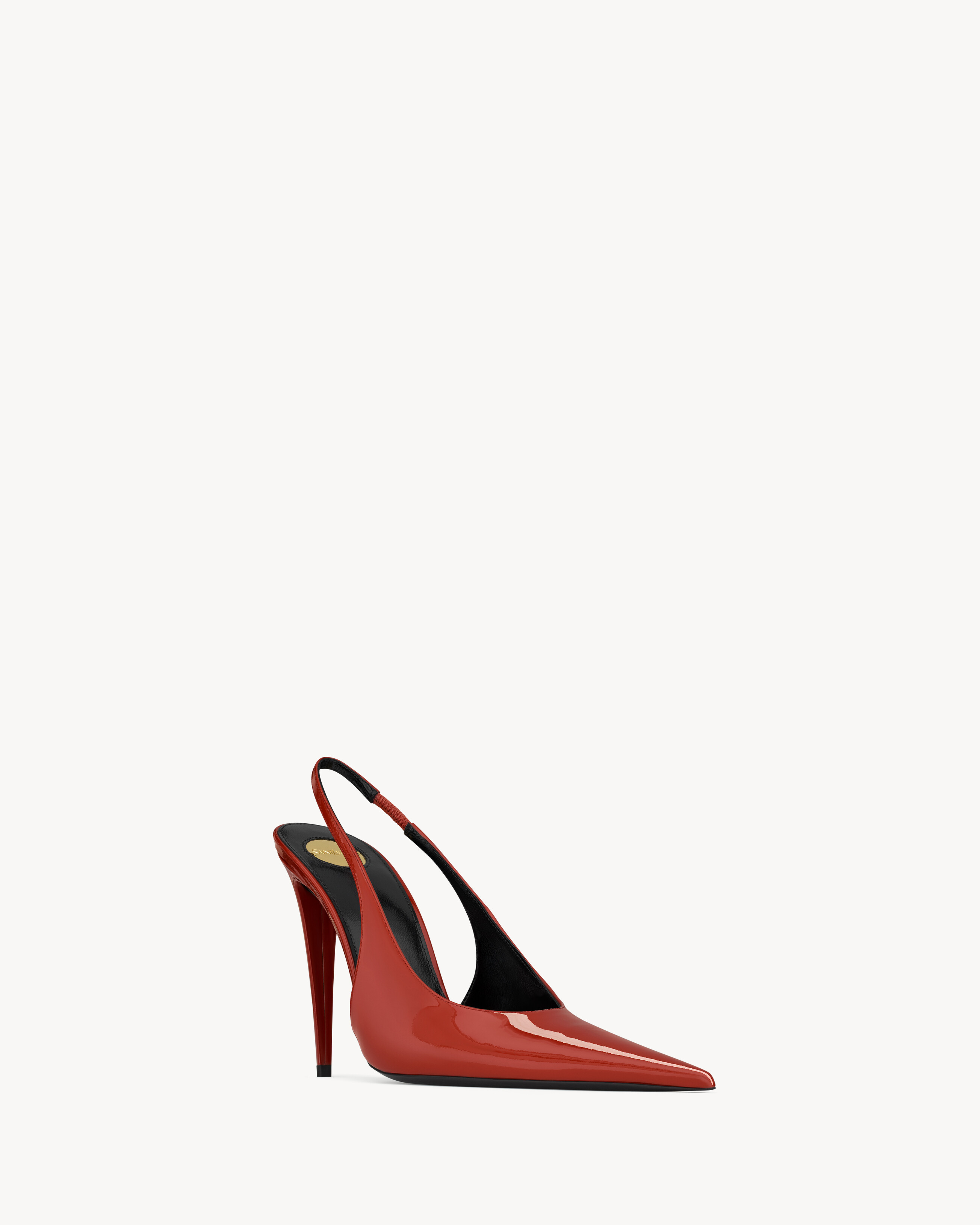 GUERMANTES slingback pumps in patent leather in Red | Saint