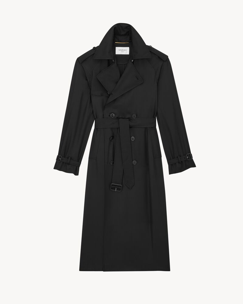 trench coat in silk