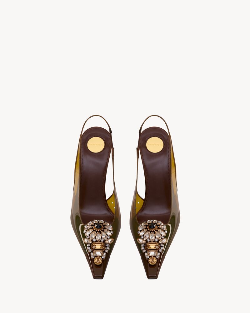 ISABELLA slingback pumps in TPU and crystal