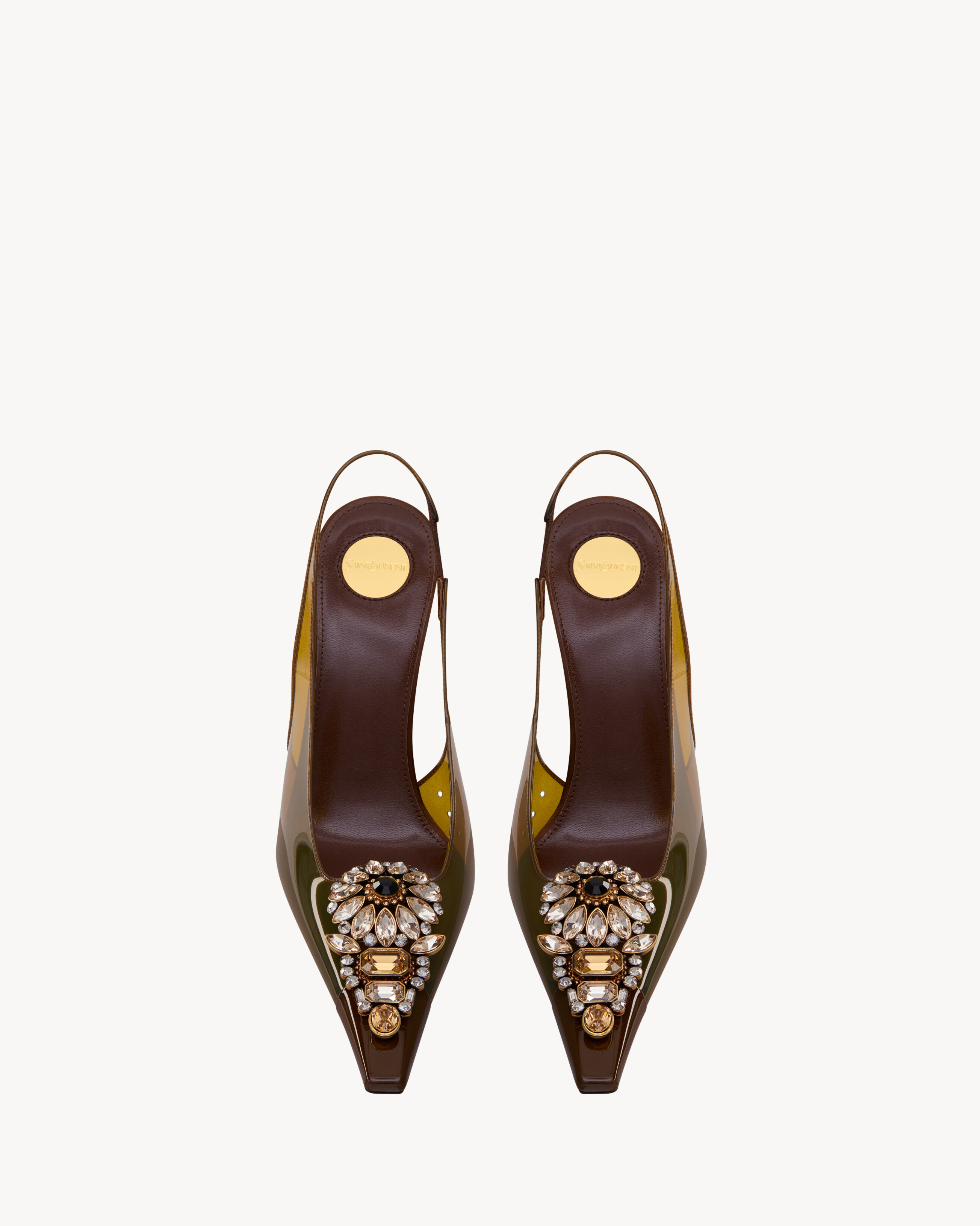 ISABELLA slingback pumps in TPU and crystal