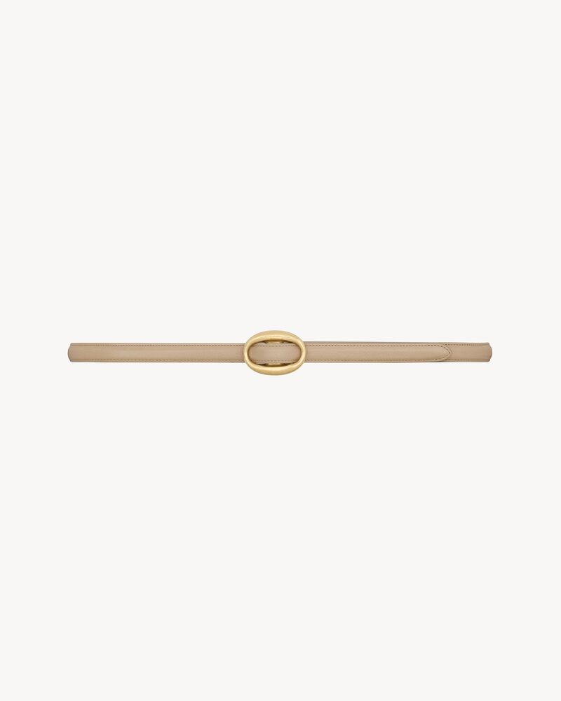 Ceinture fine réversible à boucle ovale en cuir lisse