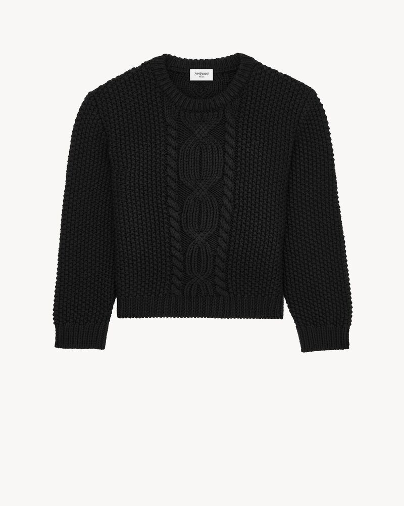 crewneck sweater in wool knit