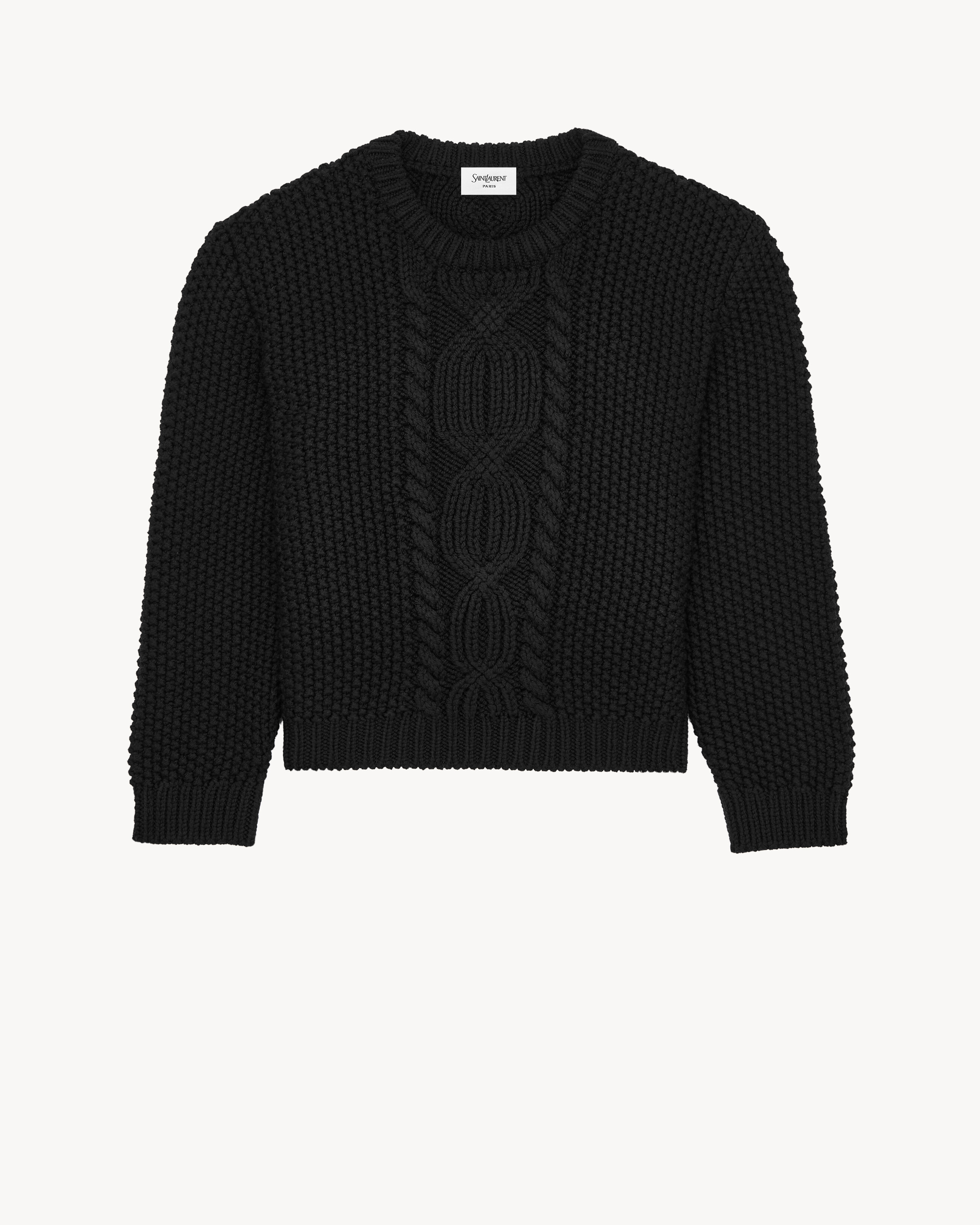 crewneck sweater in wool knit