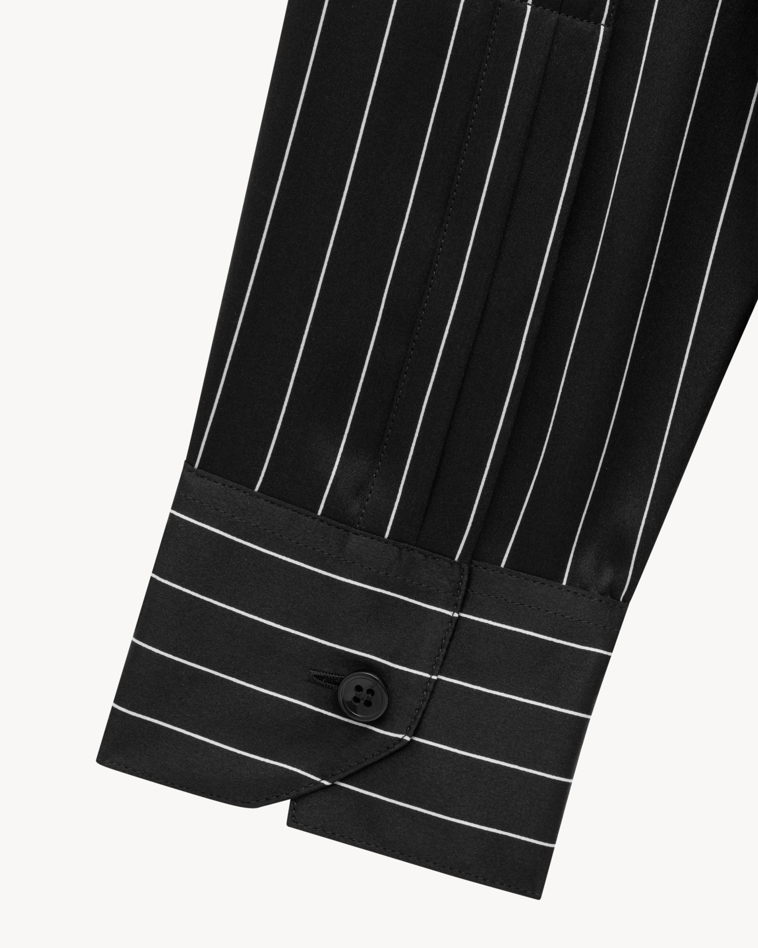 Shirt in Striped Silk Satin