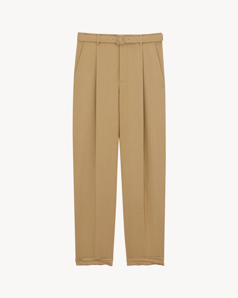 slim-fit pants in wool and mohair