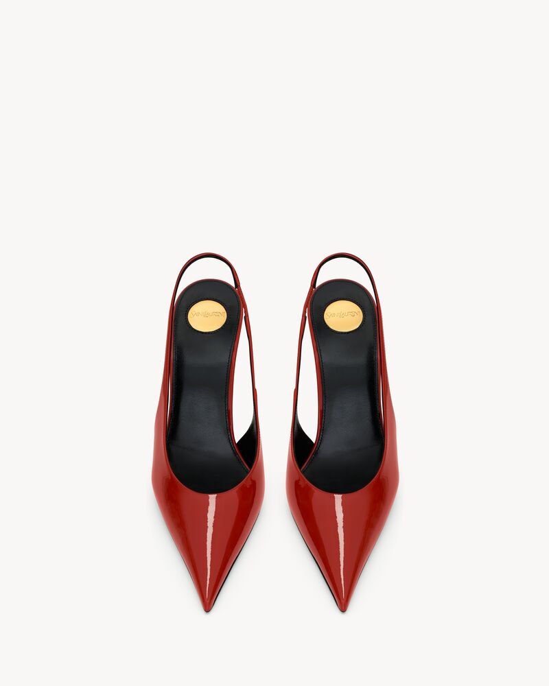 GUERMANTES slingback pumps in patent leather