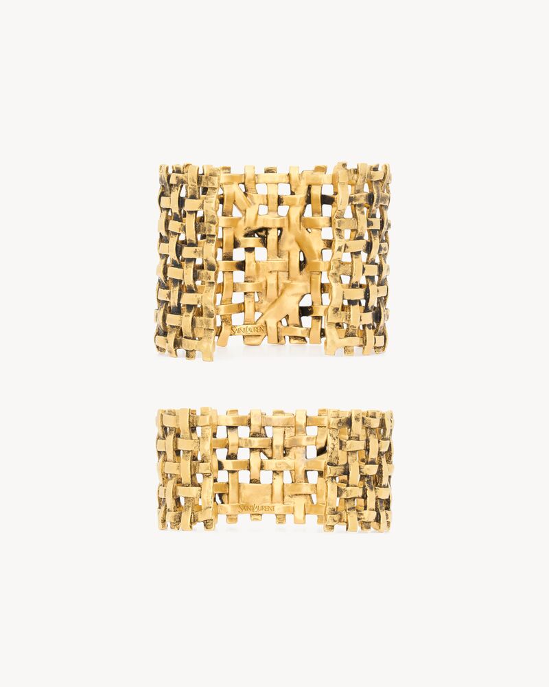 CASSANDRE woven cuff in metal