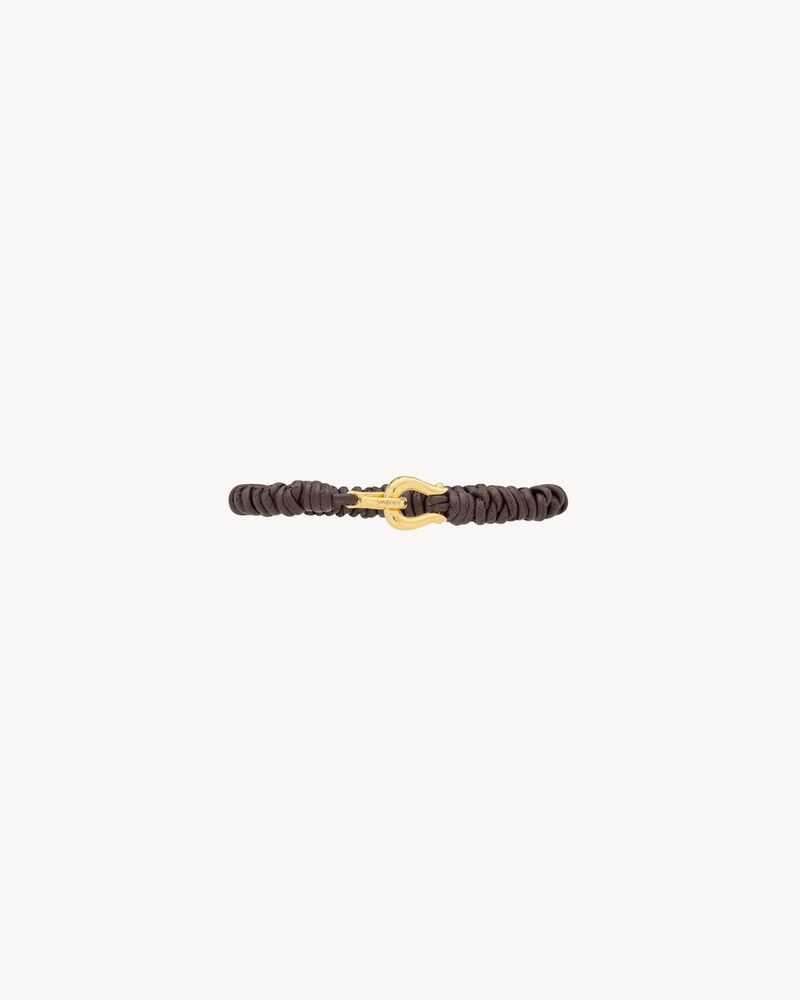 BRAIDED BRACELET IN LEATHER
